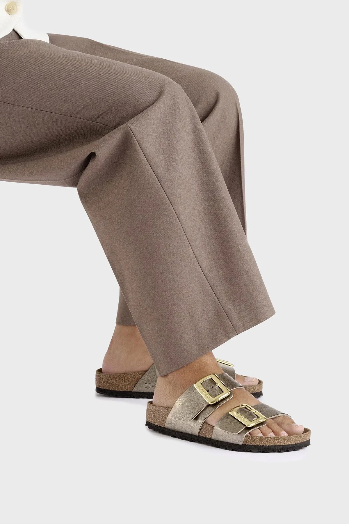 Birkenstock Sydney Cushion Çift Bantlı Kadın Terlik 1029372 BRONZ - 2