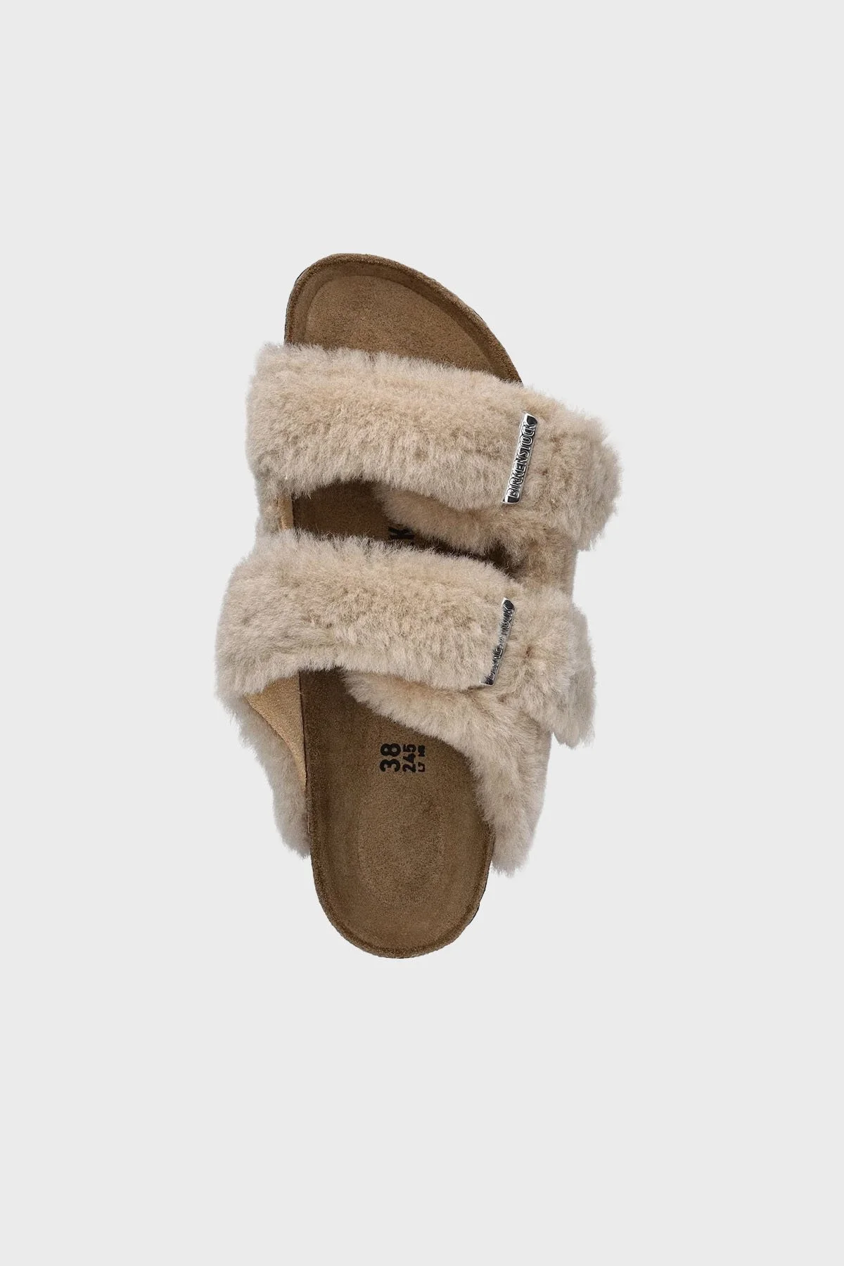 Birkenstock Yünlü Bantlı Unisex Terlik 01030275 BEJ - 4