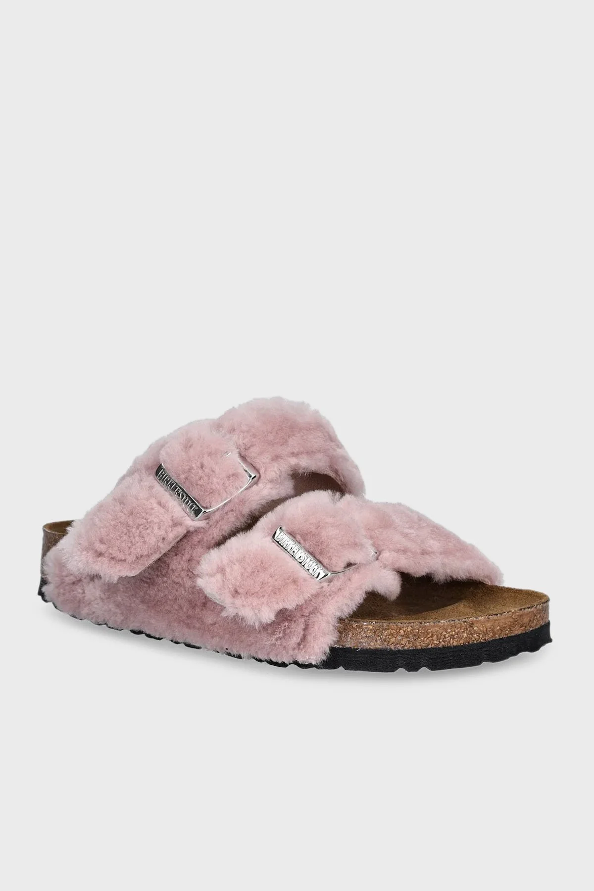 Birkenstock Yünlü Bantlı Unisex Terlik 1030274 PUDRA - 4