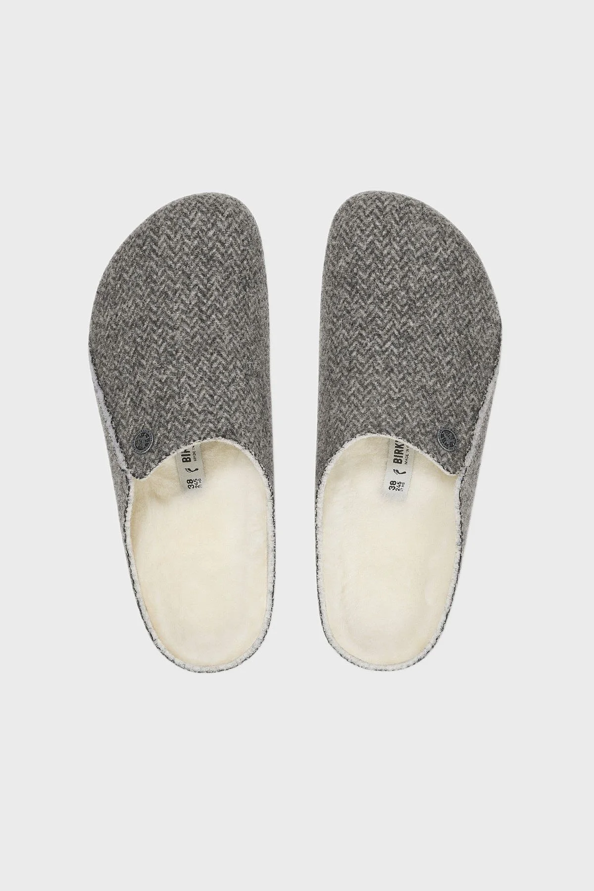 Birkenstock Zermatt Desenli Keçe Ev Unisex Terlik 1028049 KOYU GRİ - 3