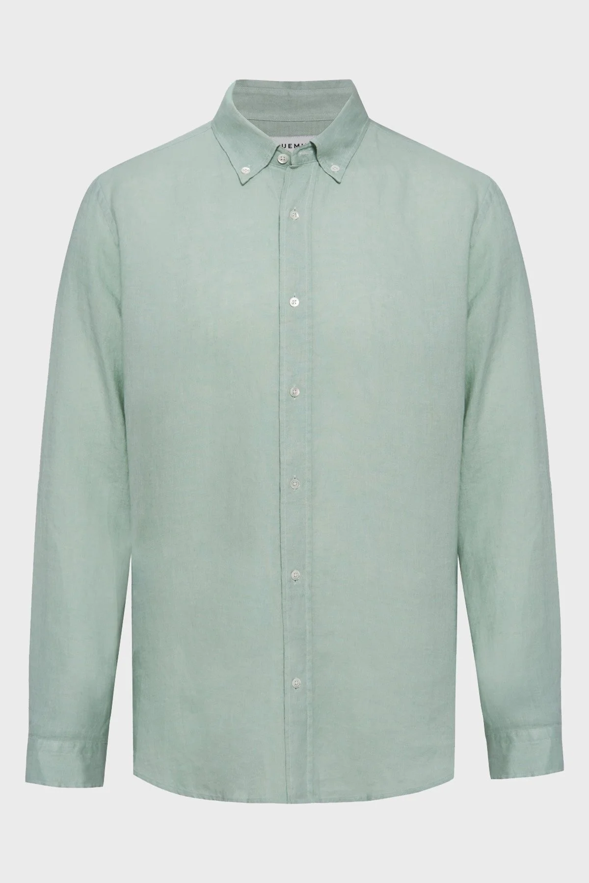 Bluemint % 100 Keten Comfort Fit Düğmeli Yaka Erkek Gömlek BM25002003MS 1144 AÇIK HAKİ - 8