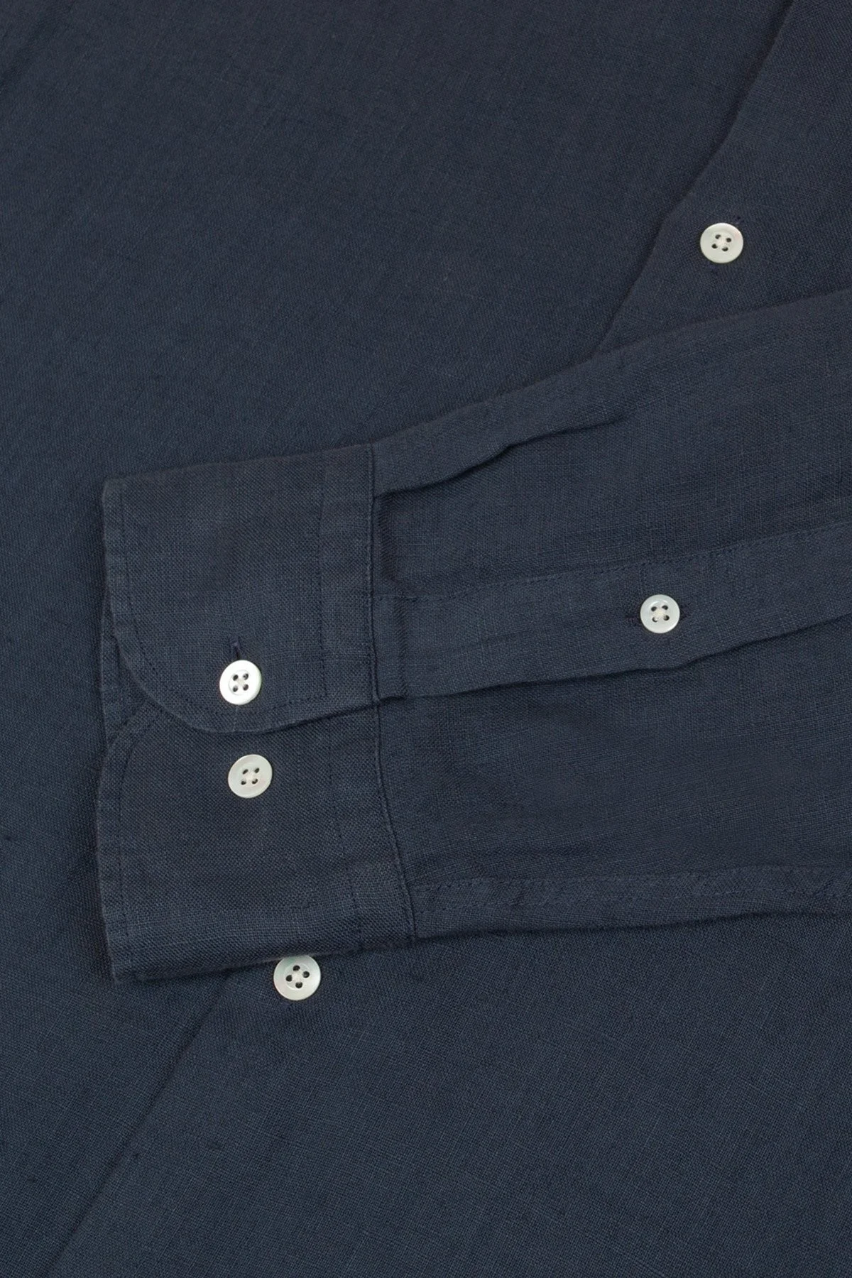 Bluemint % 100 Keten Comfort Fit Düz Yaka Erkek Gömlek BM25002092MS 429 LACİVERT - 9