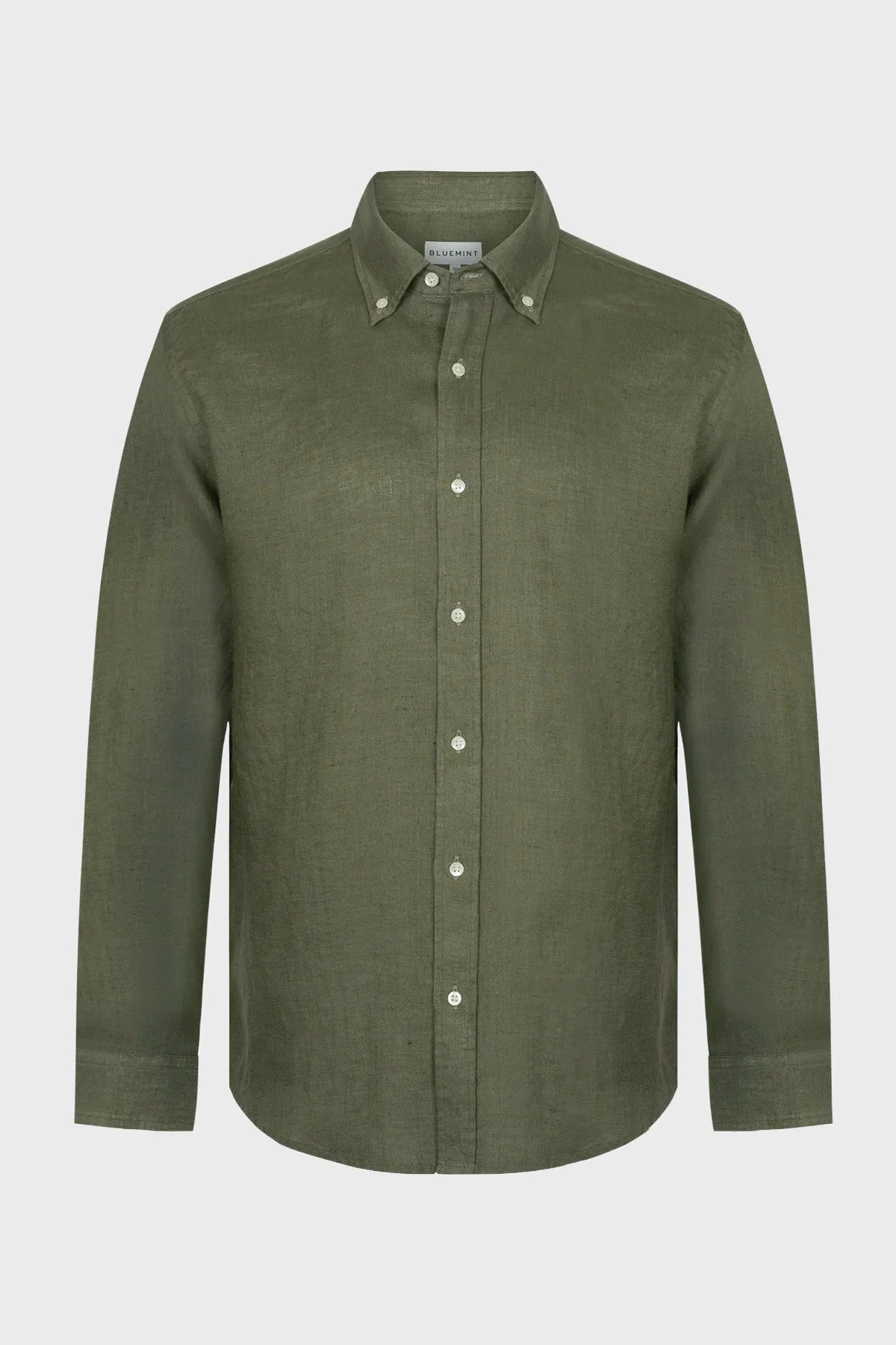 Bluemint % 100 Keten Comfort Fit Klasik Yaka Uzun Kollu Erkek Gömlek MARTIN1 015 HAKİ - 2