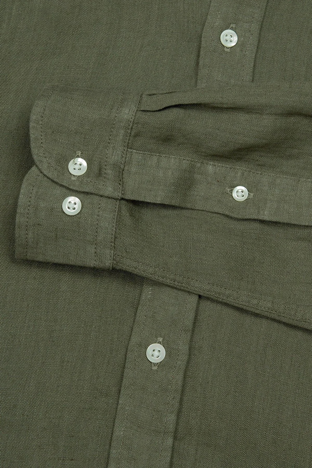 Bluemint % 100 Keten Comfort Fit Klasik Yaka Uzun Kollu Erkek Gömlek MARTIN1 015 HAKİ - 4