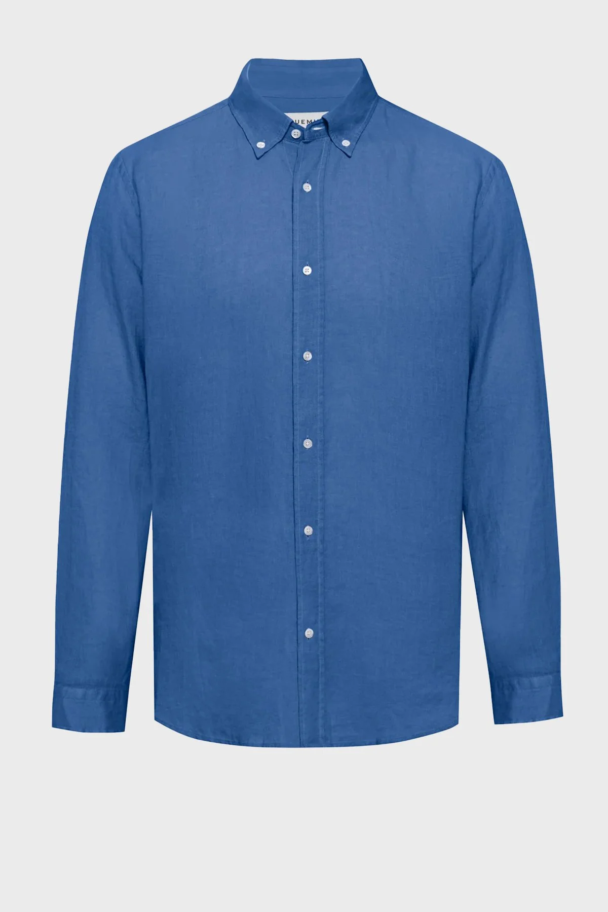 Bluemint % 100 Keten Comfort Fit Uzun Kollu Erkek Gömlek MARTIN 1157 MAVİ - 3