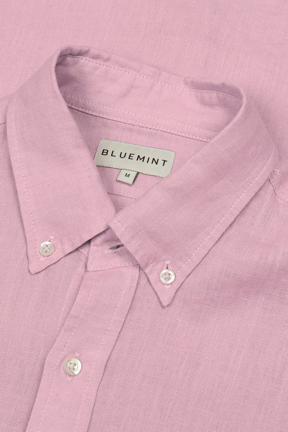 Bluemint % 100 Keten Comfort Fit Uzun Kollu Erkek Gömlek MARTIN 164 PEMBE - 3