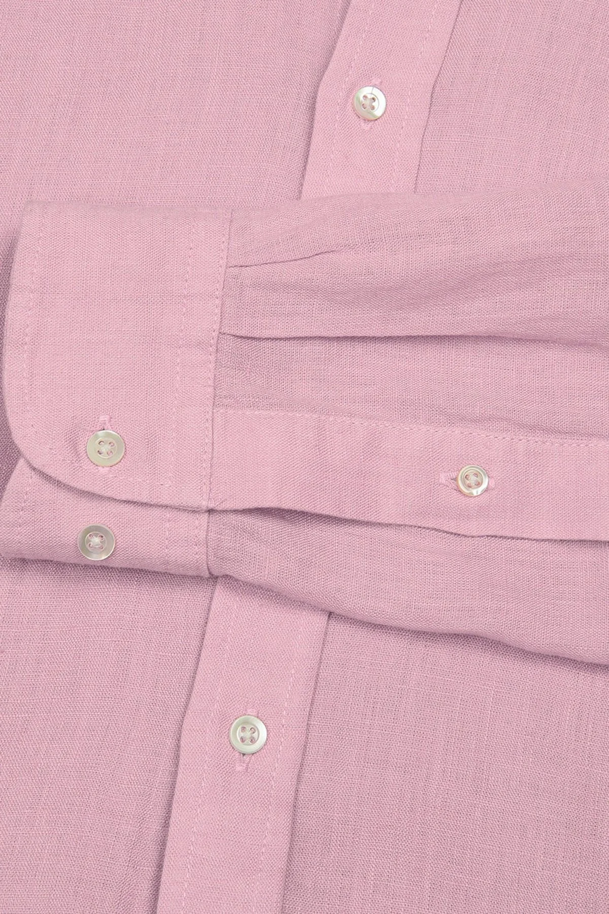 Bluemint % 100 Keten Comfort Fit Uzun Kollu Erkek Gömlek MARTIN 164 PEMBE - 4