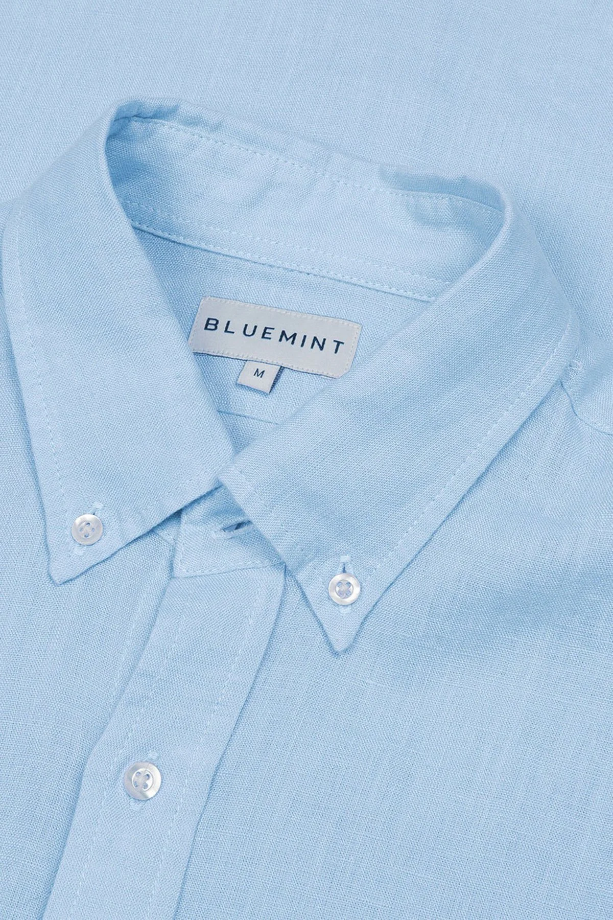 Bluemint % 100 Keten Comfort Fit Uzun Kollu Erkek Gömlek MARTIN 416 MAVİ - 3