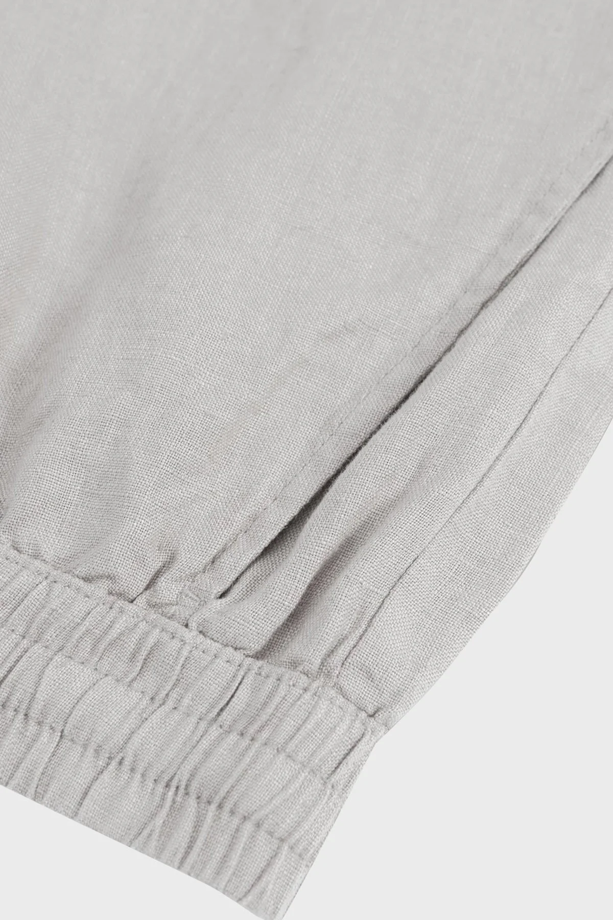 Bluemint % 100 Keten Relaxed Fit Normal Bel Bermuda Erkek Short BM25004384MS 1162 GRİ - 4