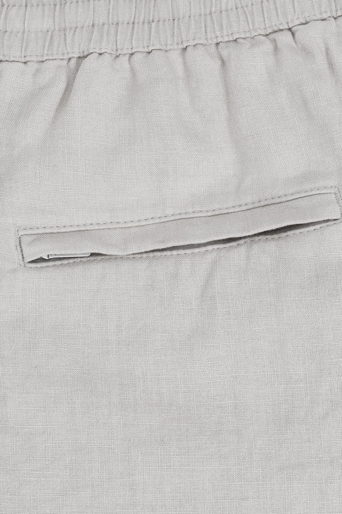 Bluemint % 100 Keten Relaxed Fit Normal Bel Bermuda Erkek Short BM25004384MS 1162 GRİ - 5