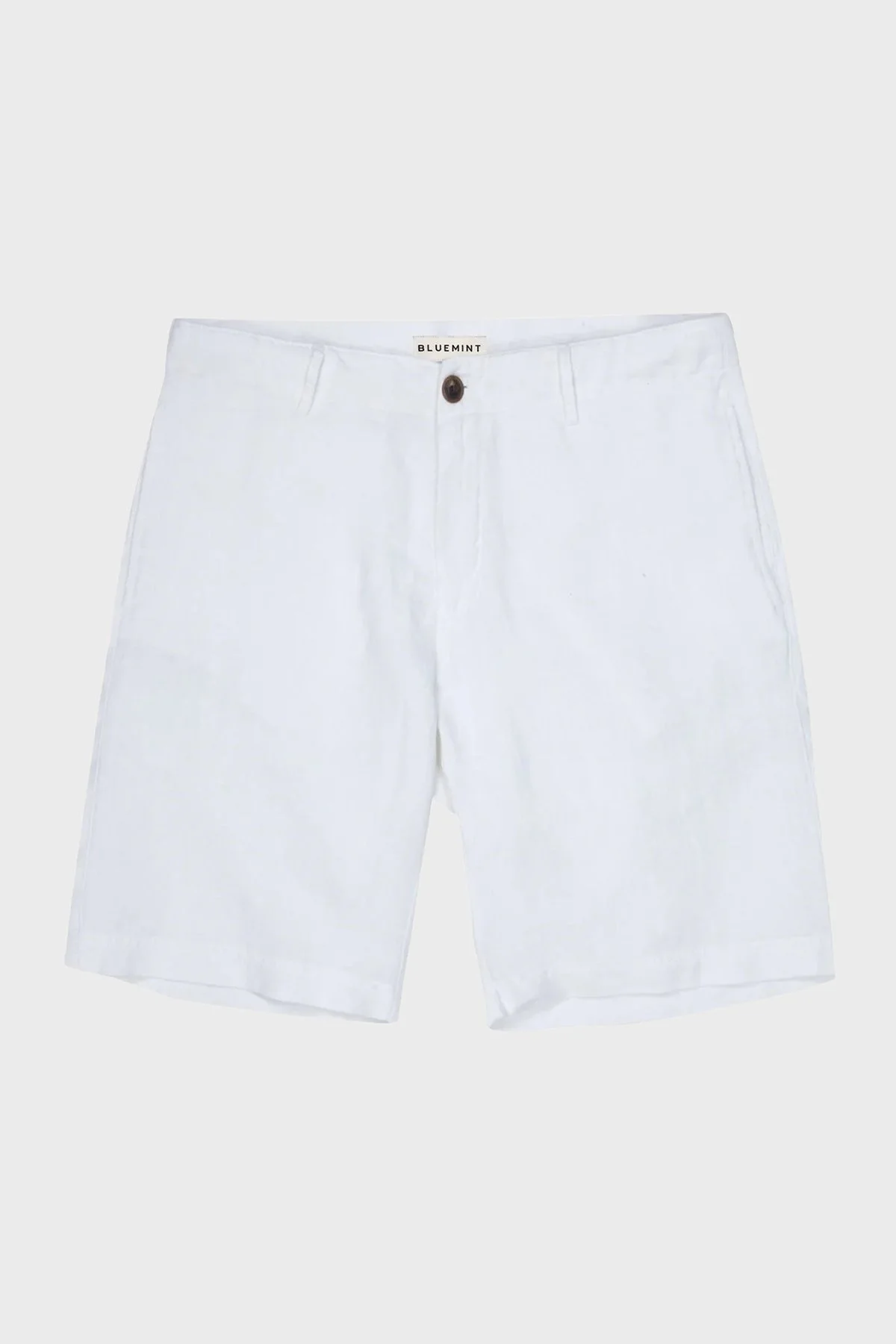 Bluemint % 100 Keten Tapered Fit Normal Bel Erkek Şort EDMUND 112 BEYAZ - 3