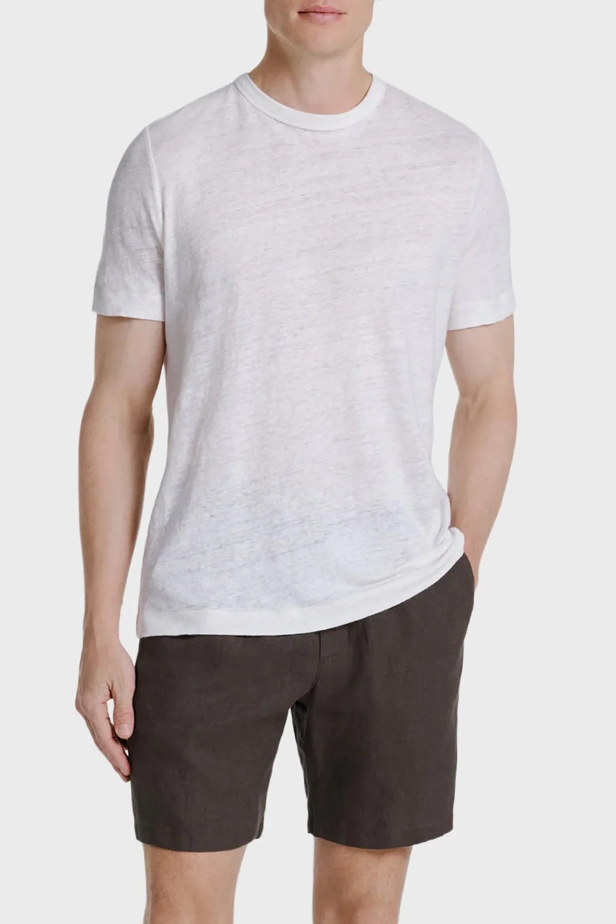 Bluemint % 100 Keten Tapered Fit Normal Bel Erkek Şort EDMUNDJOGG1 327 KAHVE - 1