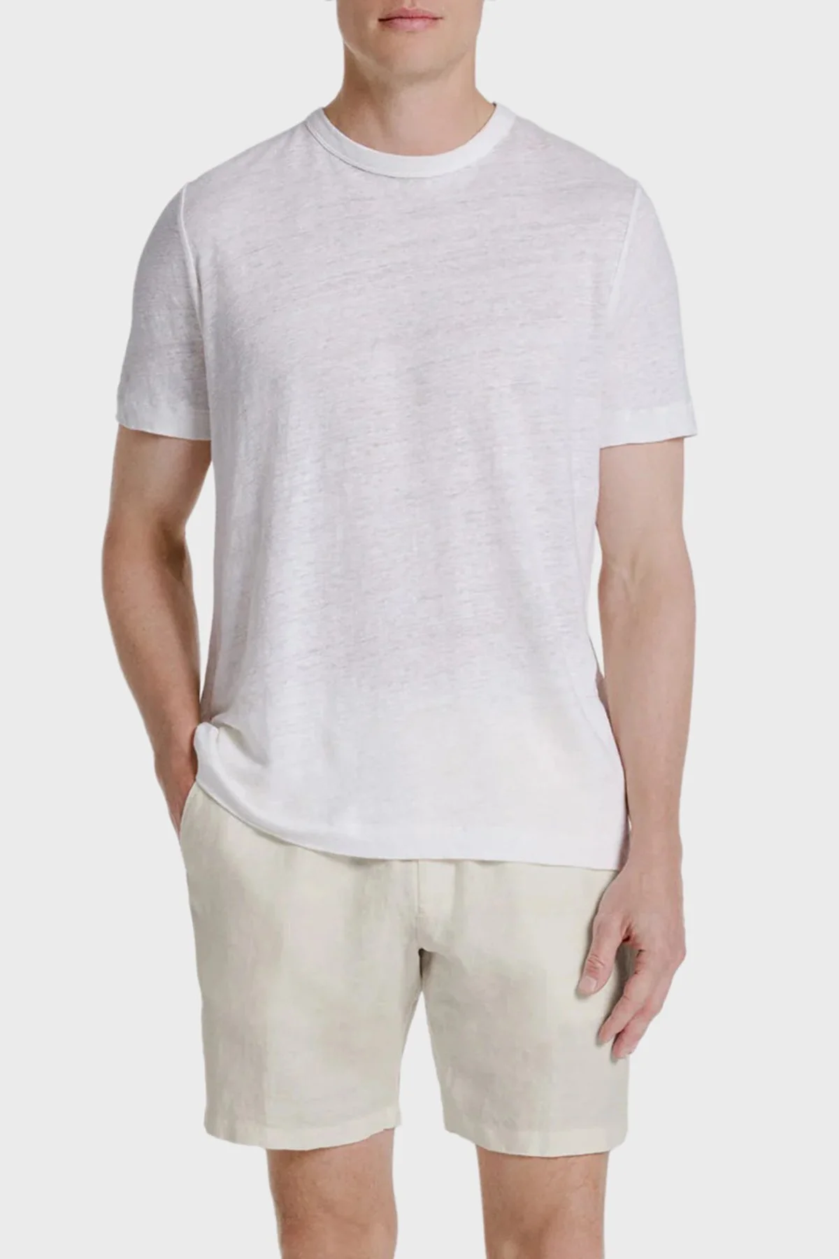 Bluemint % 100 Keten Tapered Fit Normal Bel Erkek Şort EDMUNDJOGG1 328 BEJ - 1