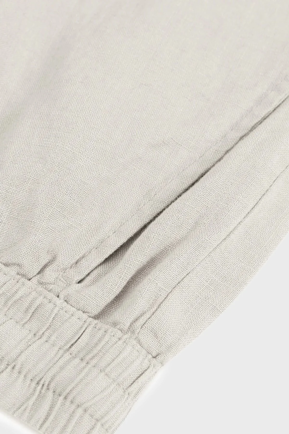 Bluemint % 100 Keten Tapered Fit Normal Bel Erkek Şort EDMUNDJOGG1 328 BEJ - 4