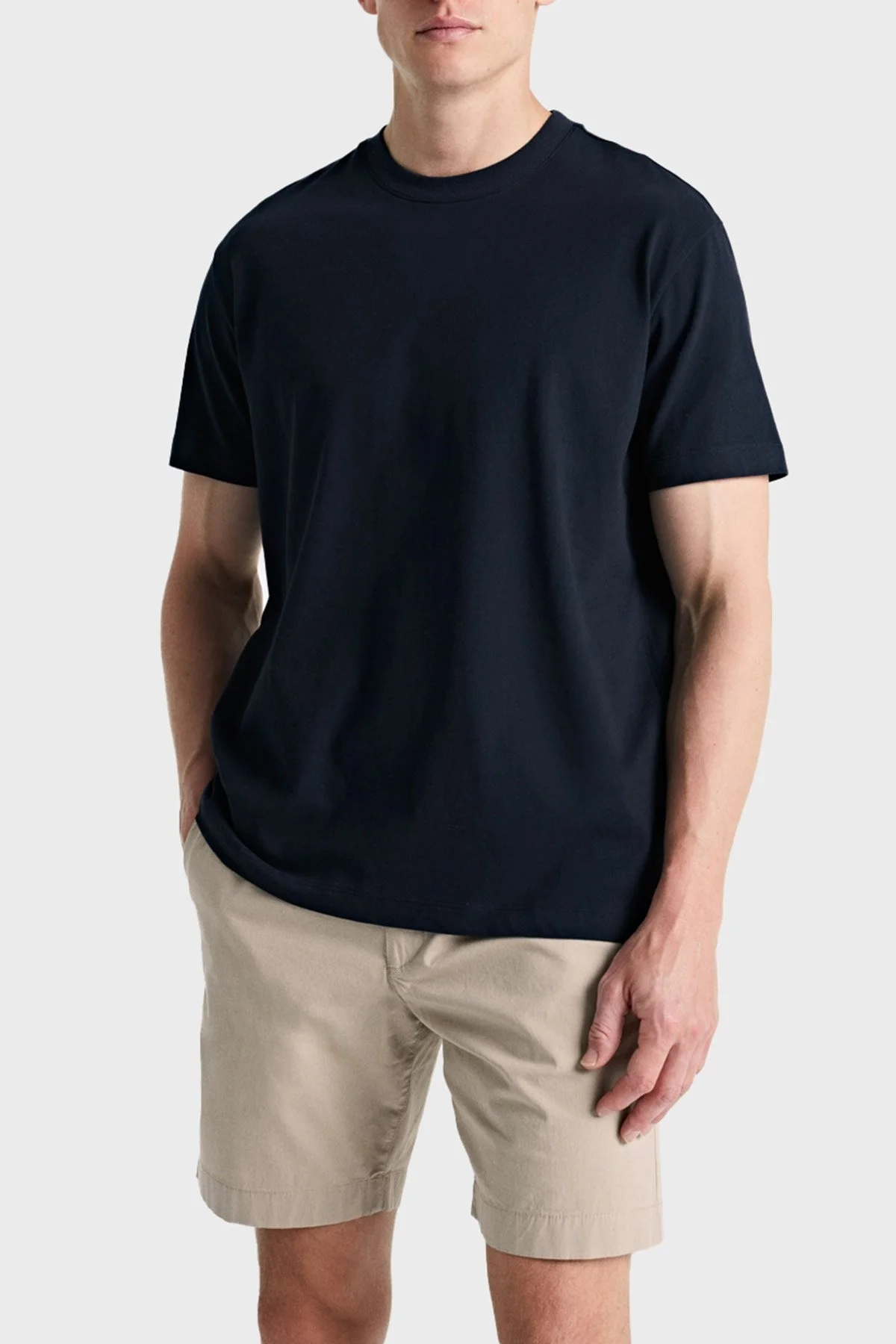 Bluemint % 100 Pamuk Comfort Fit Bisiklet Yaka Erkek T Shirt BM25001389MS 155 KOYU LACİVERT - 5