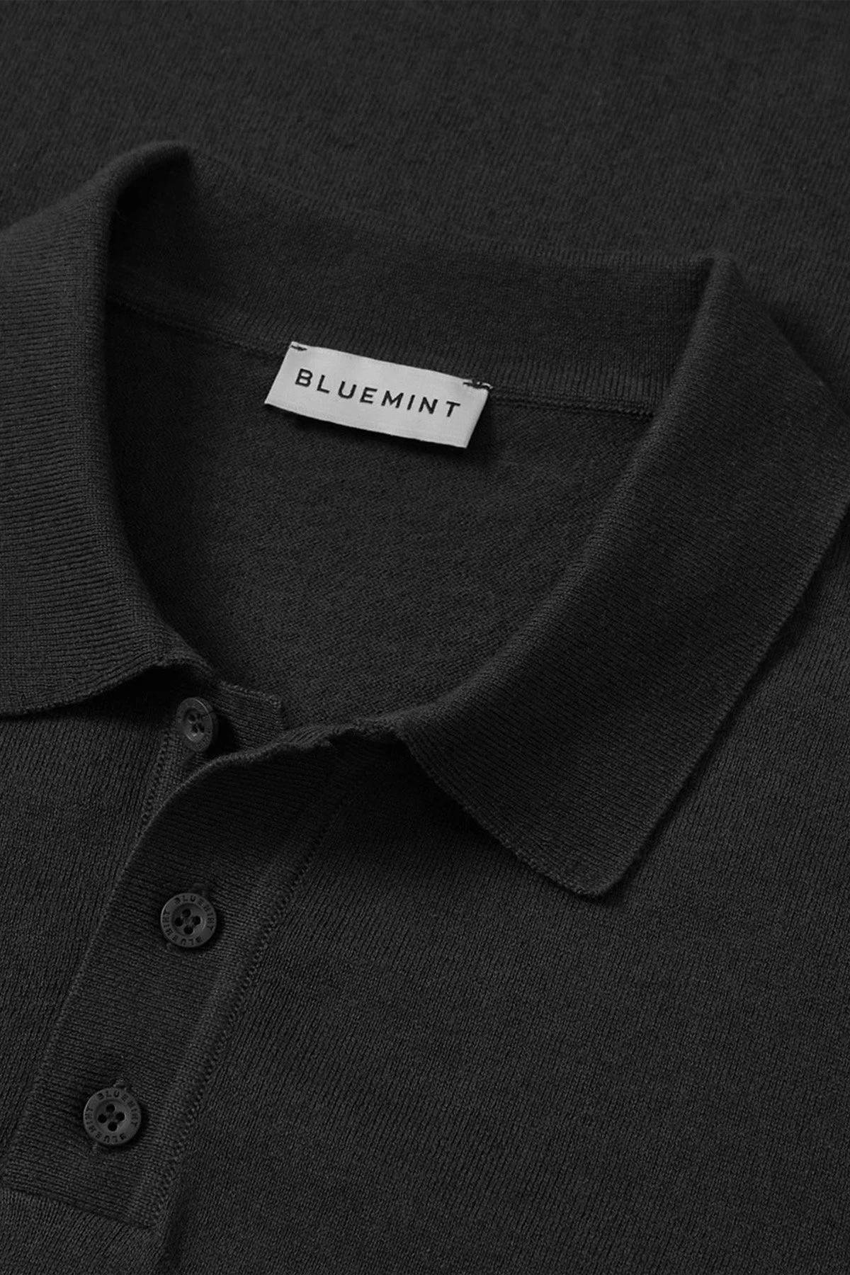 Bluemint % 100 Pamuk Relaxed Fit Düğmeli Erkek Polo Yaka T Shirt BM25020372MS 111 SİYAH - 3