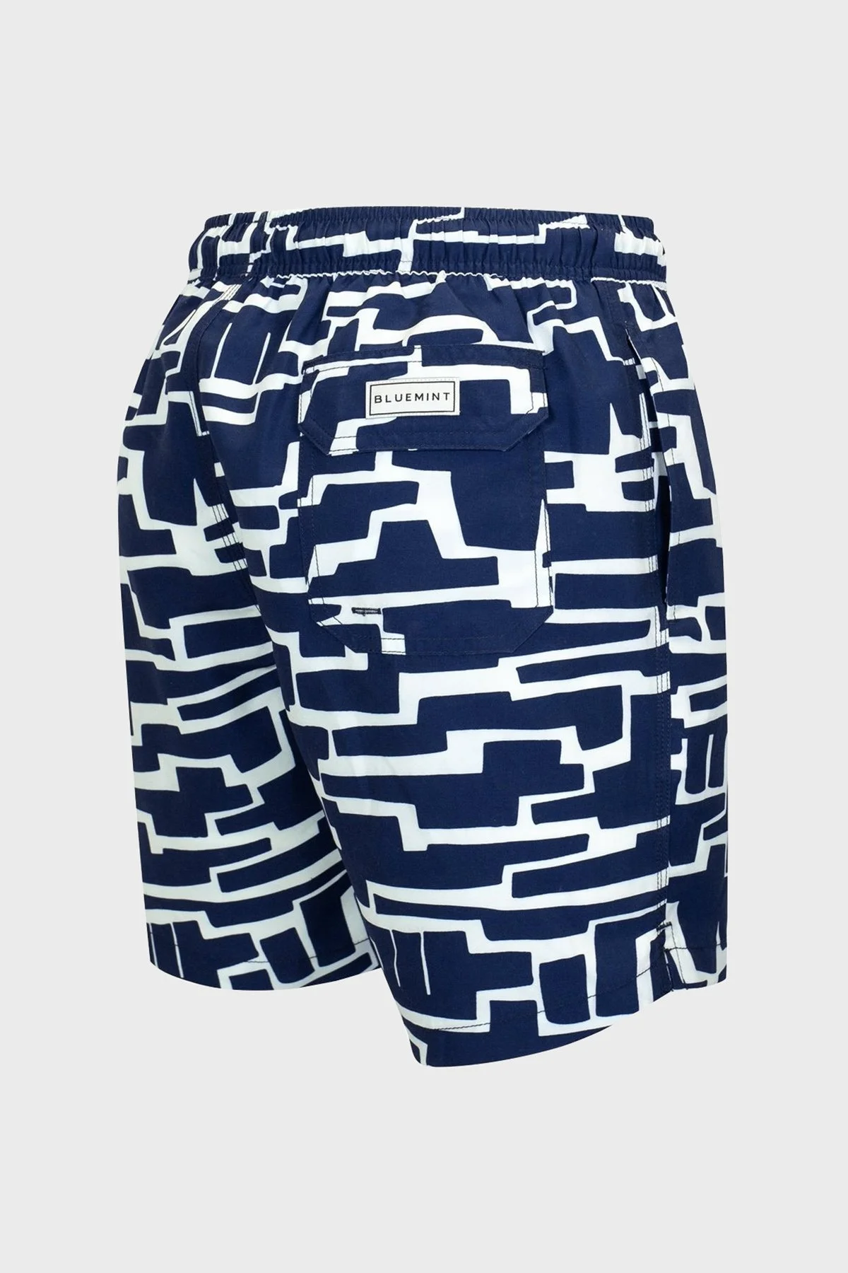 Bluemint Arthus Regular Fit Deniz Şortu Hızlı Kuruyan Erkek Mayo Short BM23003011MS 875 LACİVERT-BEYAZ - 4