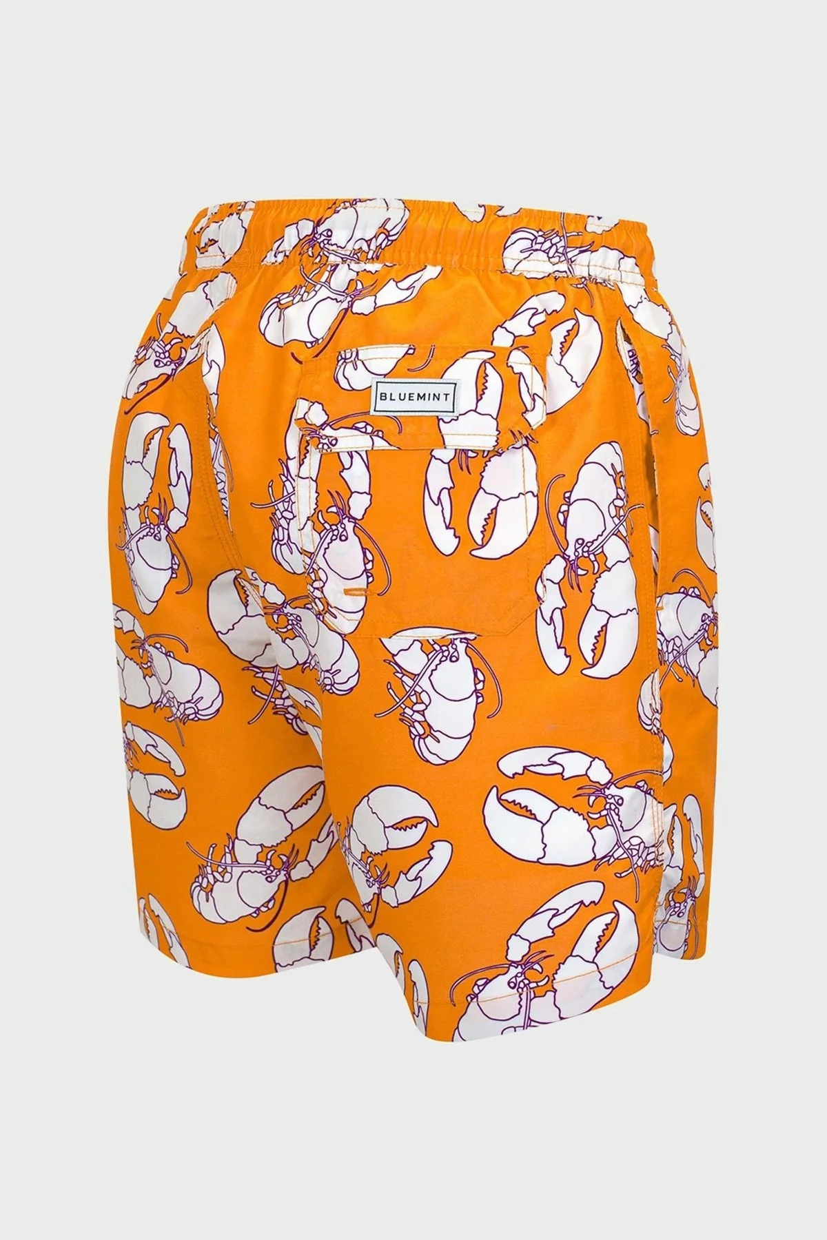 Bluemint Arthus Regular Fit Deniz Şortu Hızlı Kuruyan Erkek Mayo Short BM23003011MS 887 Turuncu-Beyaz - 4