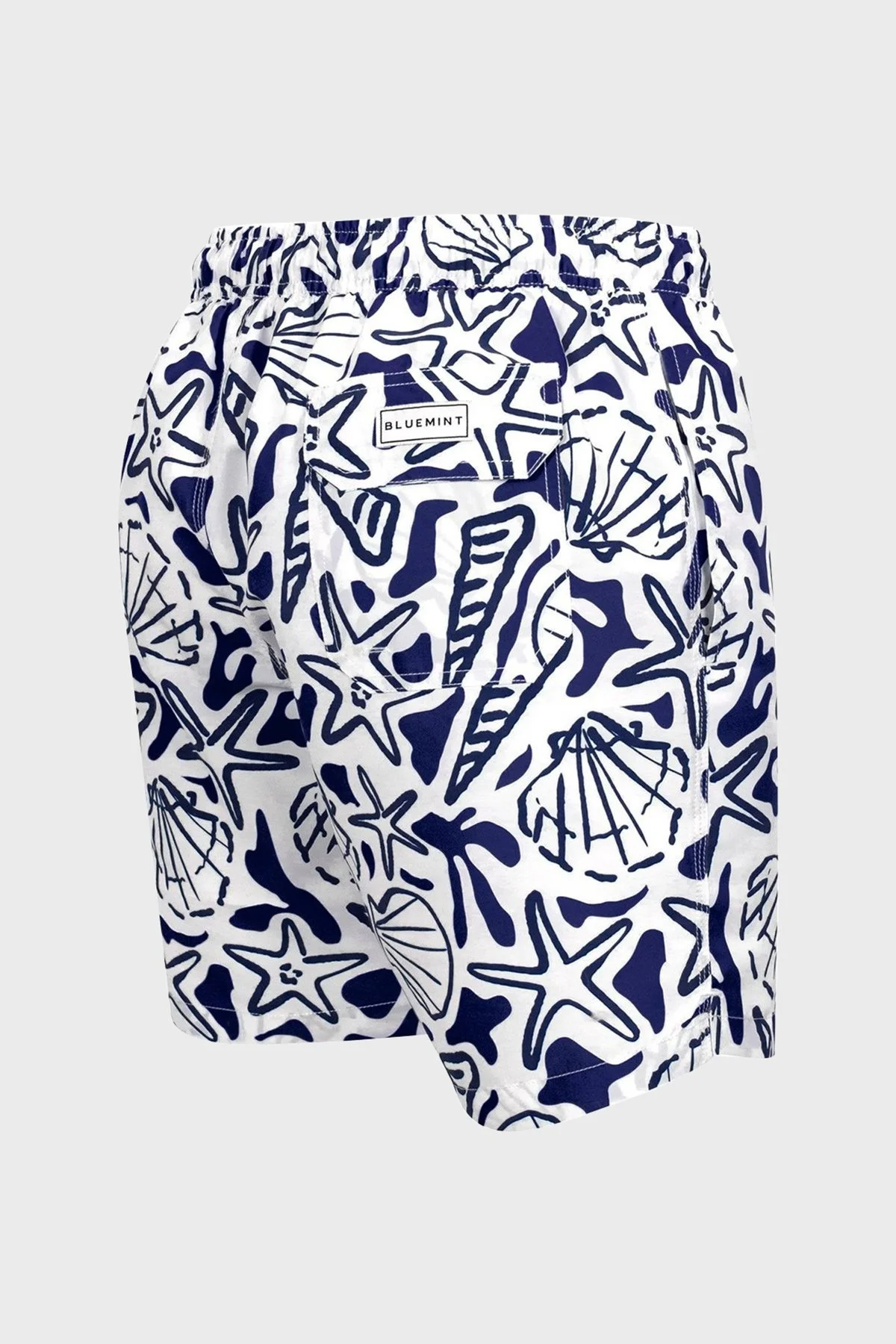 Bluemint Arthus Regular Fit Deniz Şortu Hızlı Kuruyan Erkek Mayo Short BM23003011MS 890 BEYAZ-LACİVERT - 8
