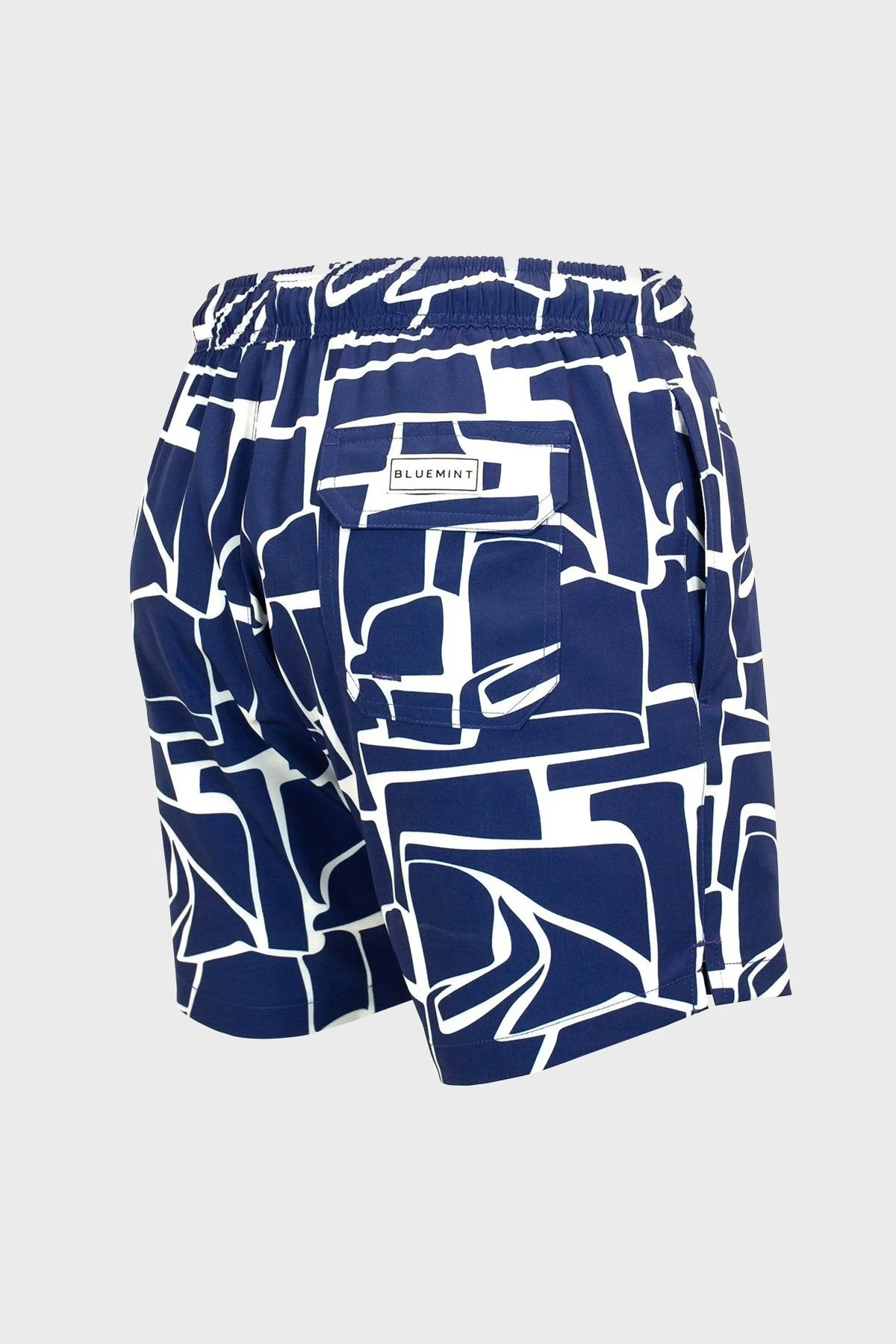 Bluemint Arthus Stretch Regular Fit Deniz Şortu Hızlı Kuruyan Erkek Mayo Short BM23003131MS 925 LACİVERT-BEYAZ - 4