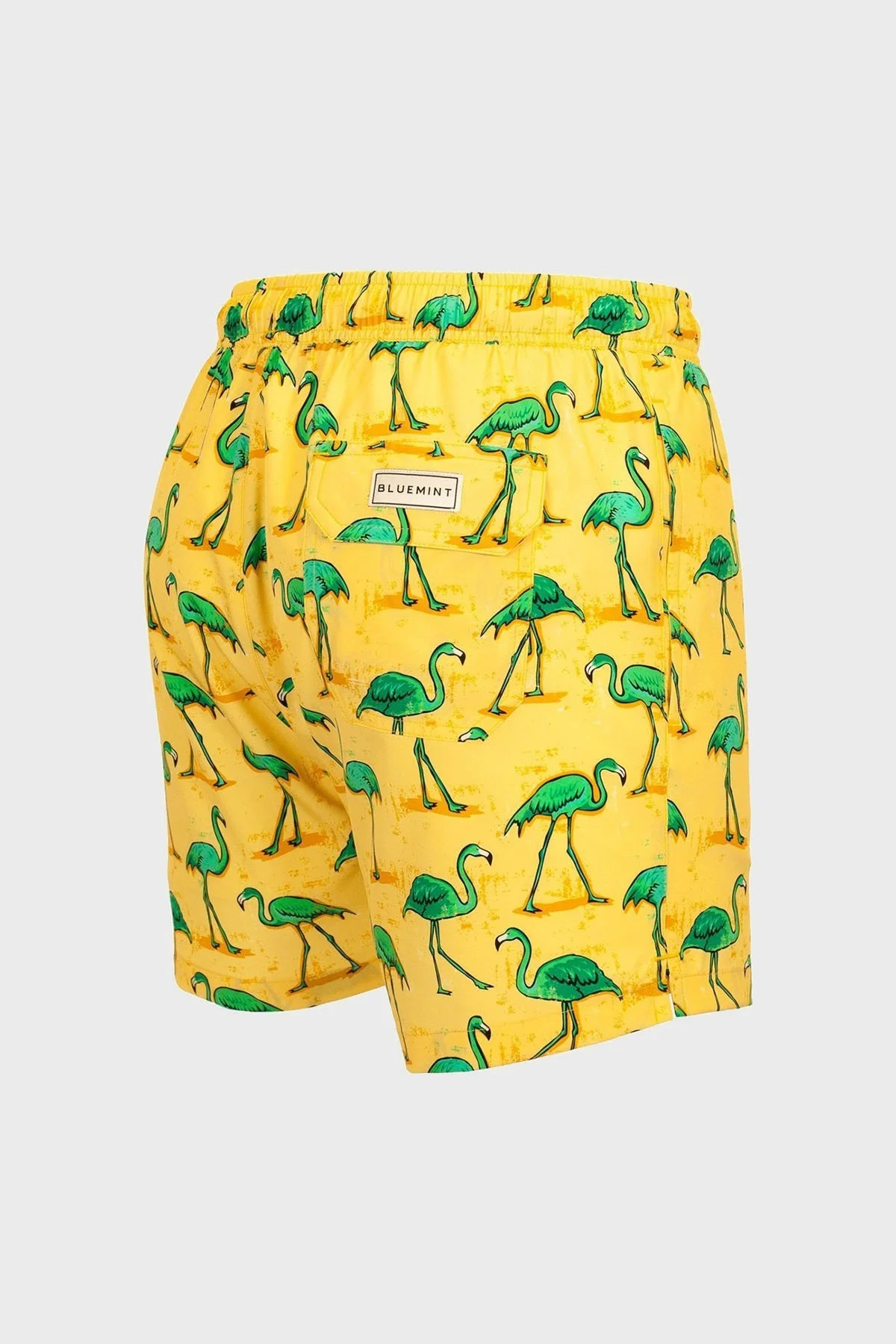 Bluemint Arthus Stretch Regular Fit Deniz Şortu Hızlı Kuruyan Erkek Mayo Short BM23003131MS 930 SARI-YEŞİL - 4
