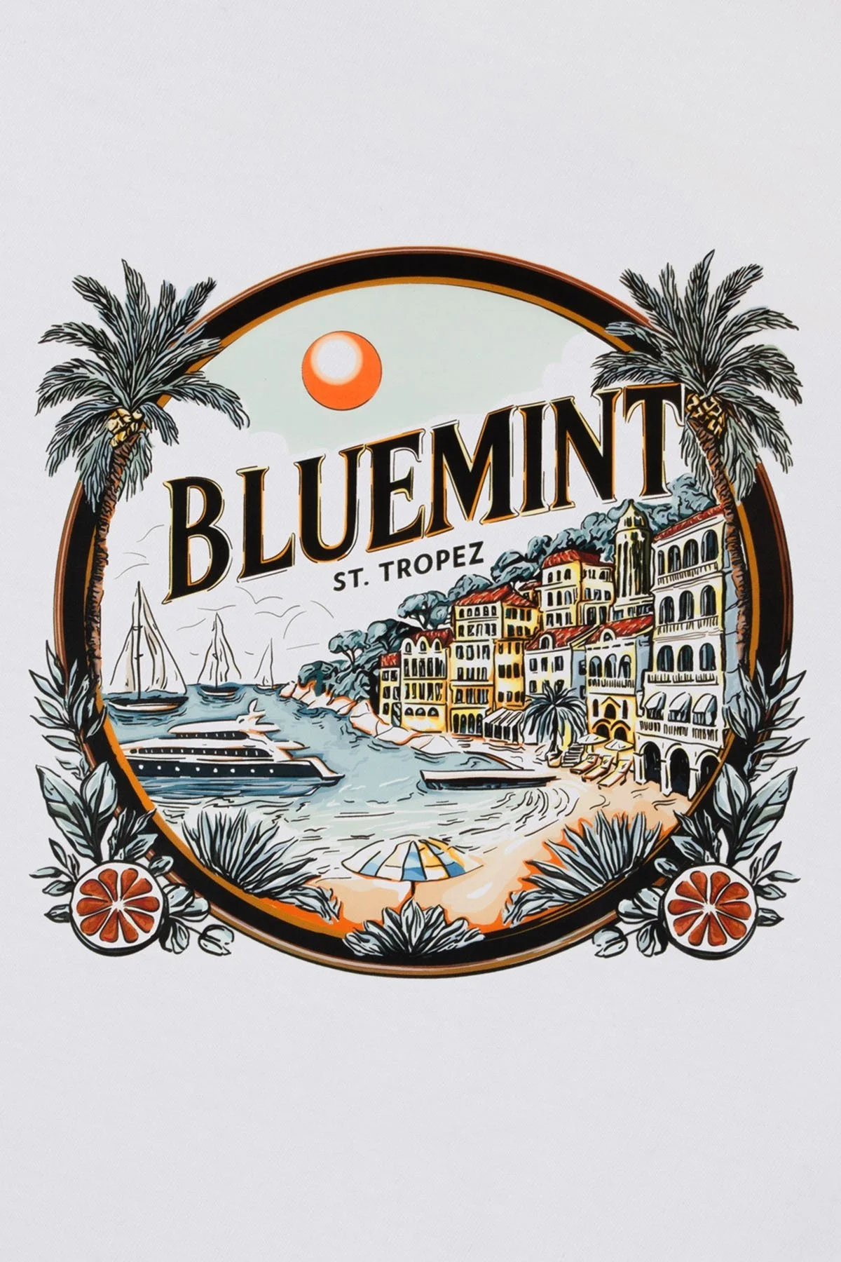 Bluemint Baskılı % 100 Pamuk Relaxed Fit Bisiklet Yaka Erkek T Shirt BM25001568MS 1203 BEYAZ - 2