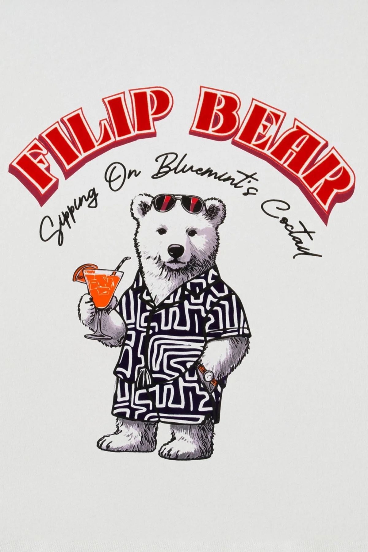 Bluemint Baskılı % 100 Pamuk Relaxed Fit Bisiklet Yaka Erkek T Shirt BM25001568MS1 212 BEYAZ - 2