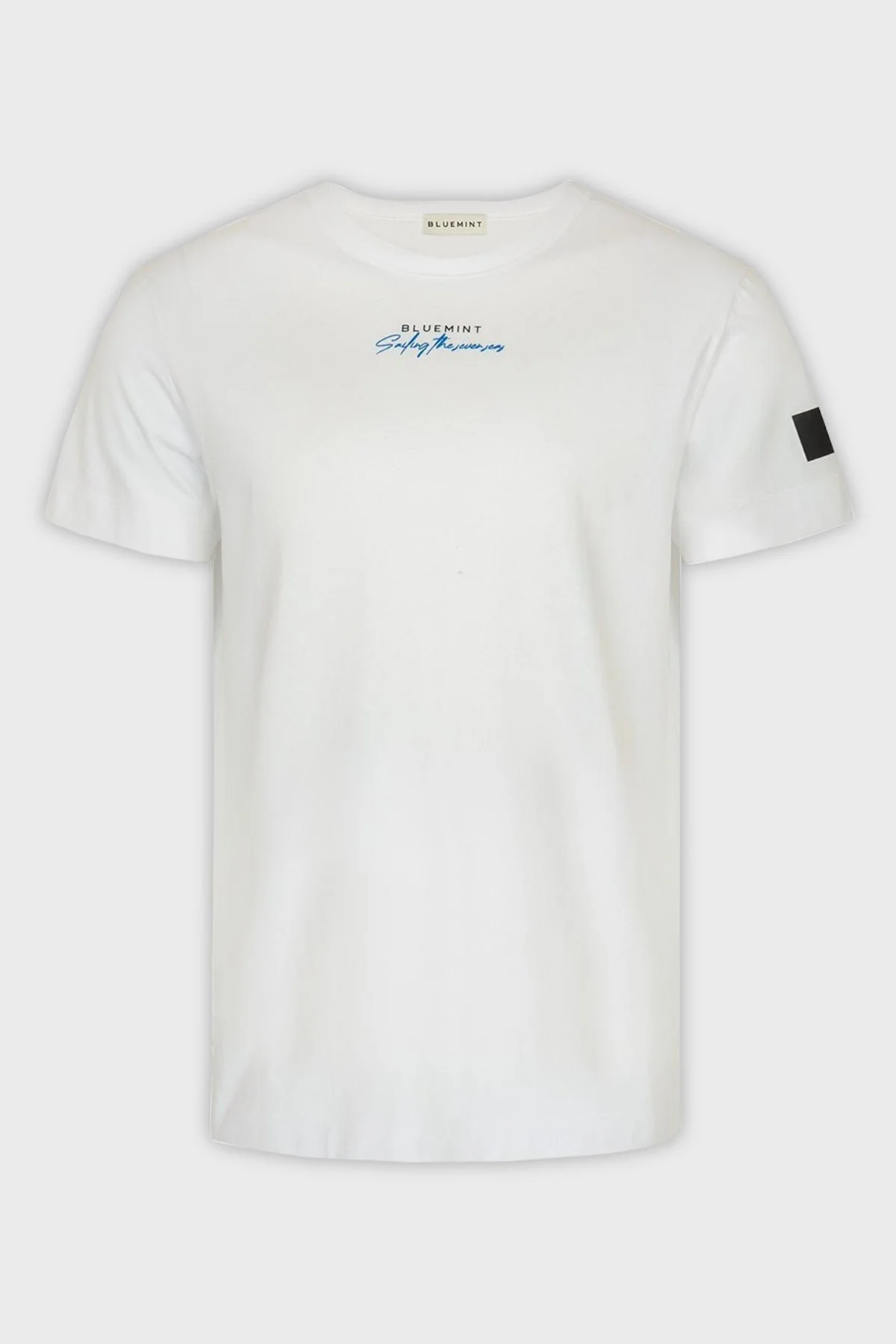 Bluemint Baskılı Bisiklet Yaka Pamuklu Custom Fit Ricci Erkek T Shirt BM23001199MS 952 BEYAZ - 4