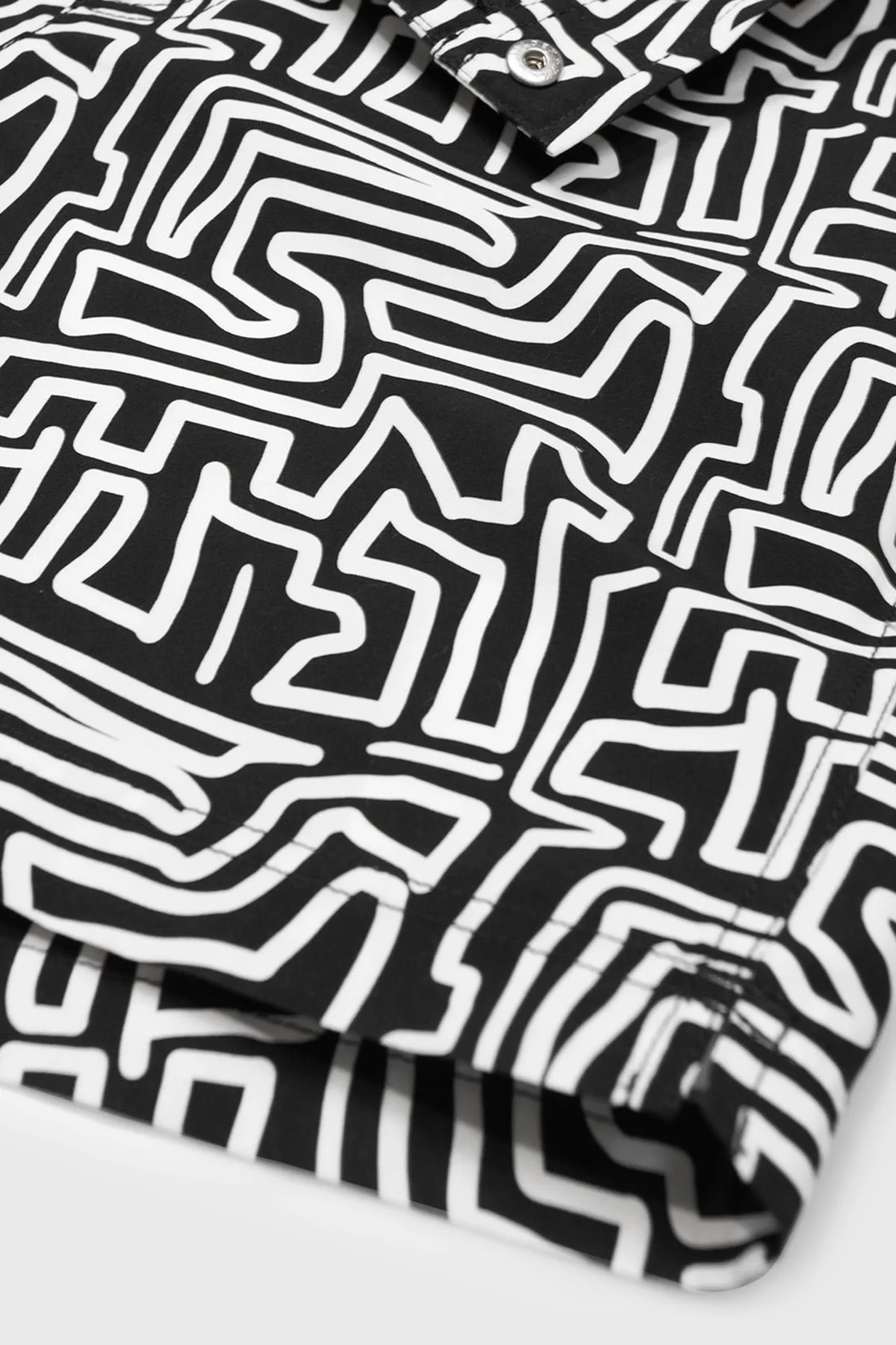 Bluemint Bond Tailored Fit Deniz Şortu Hızlı Kuruyan Erkek Mayo Short BM22003012MS 787 SİYAH-BEYAZ - 5