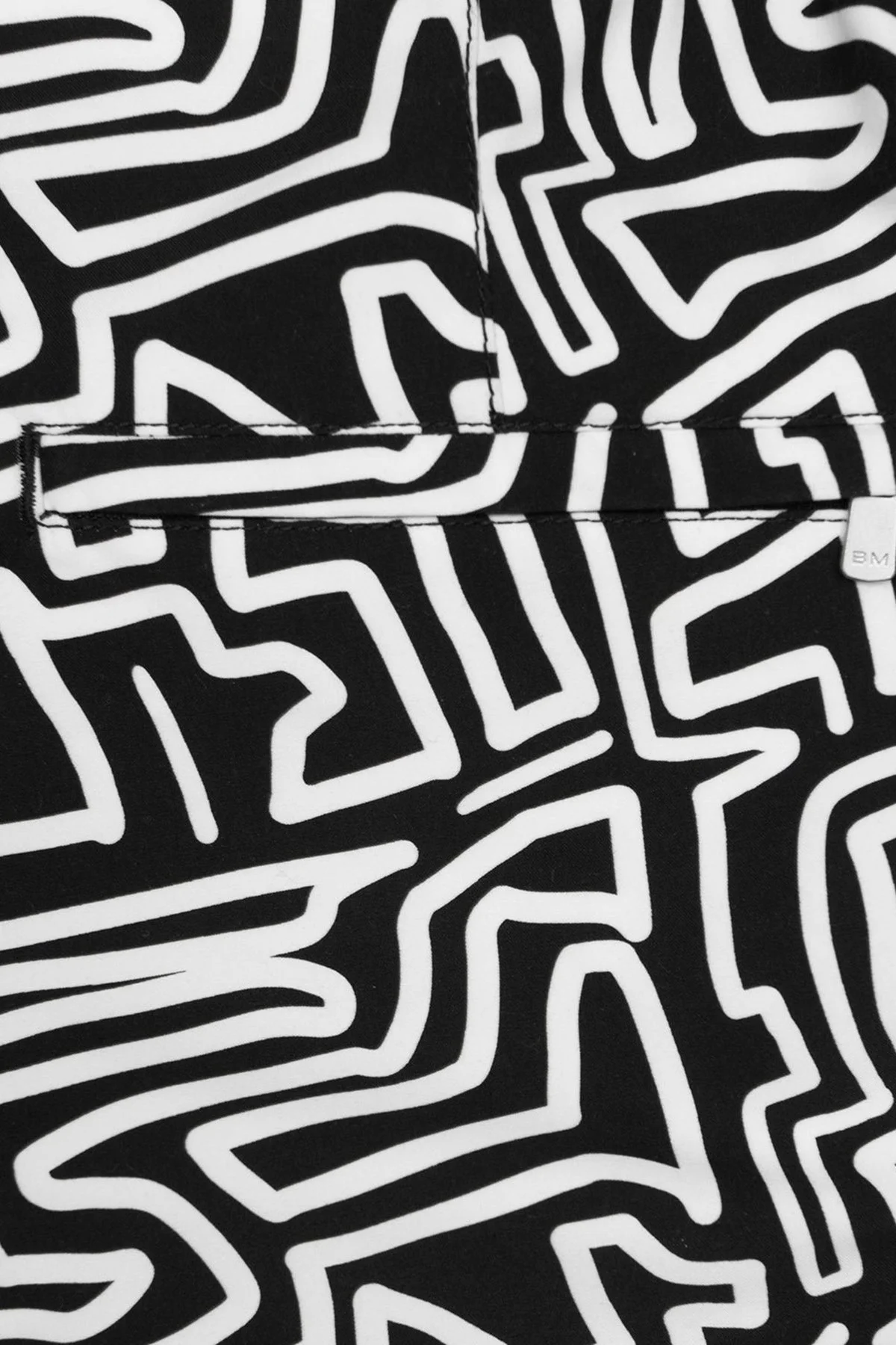 Bluemint Bond Tailored Fit Deniz Şortu Hızlı Kuruyan Erkek Mayo Short BM22003012MS 787 SİYAH-BEYAZ - 6