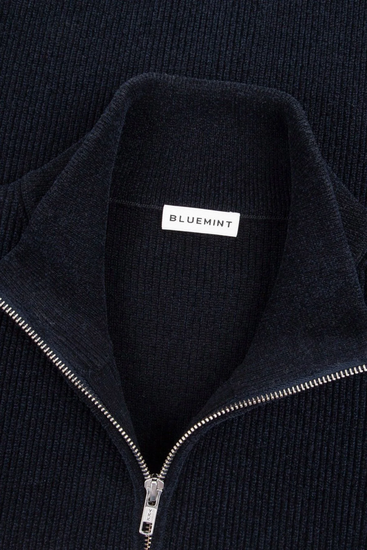 Bluemint Brian Comfort Fit Dik Yaka Fermuarlı Fitilli Erkek Hırka BM25020676MW 155 LACİVERT - 5