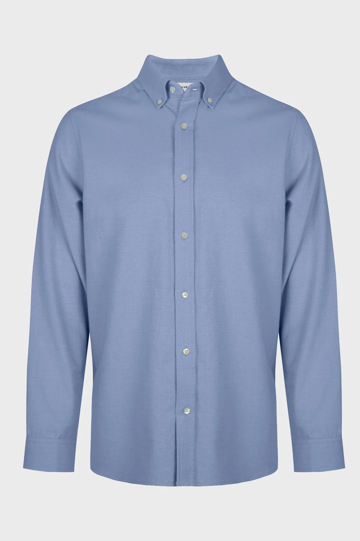 Bluemint Carlos % 100 Regular Fit Düğmeli Yaka Erkek Gömlek BM25002677MW 1237 AÇIK MAVİ - 4