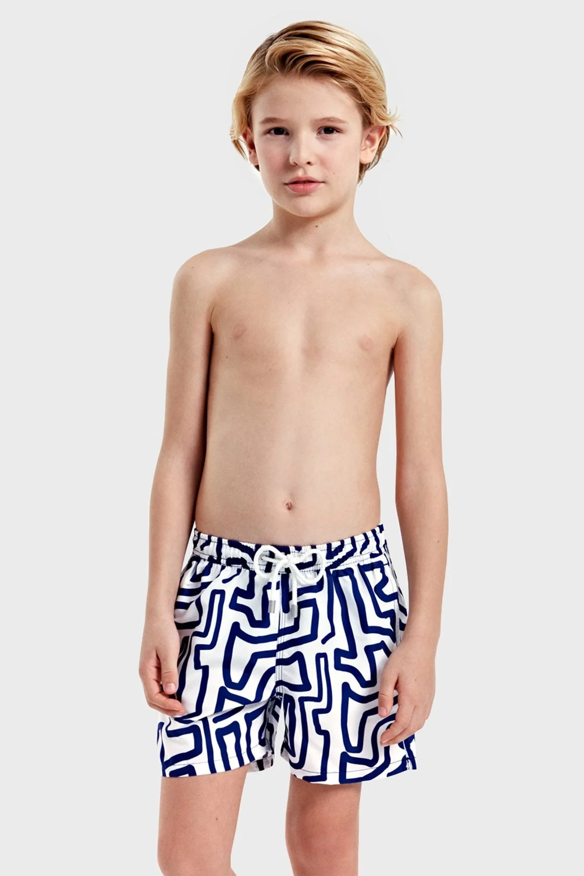 Bluemint Cepli Deniz Şortu Hızlı Kuruyan Çocuk Mayo Short BM24008016BS 1048 BEYAZ - 1