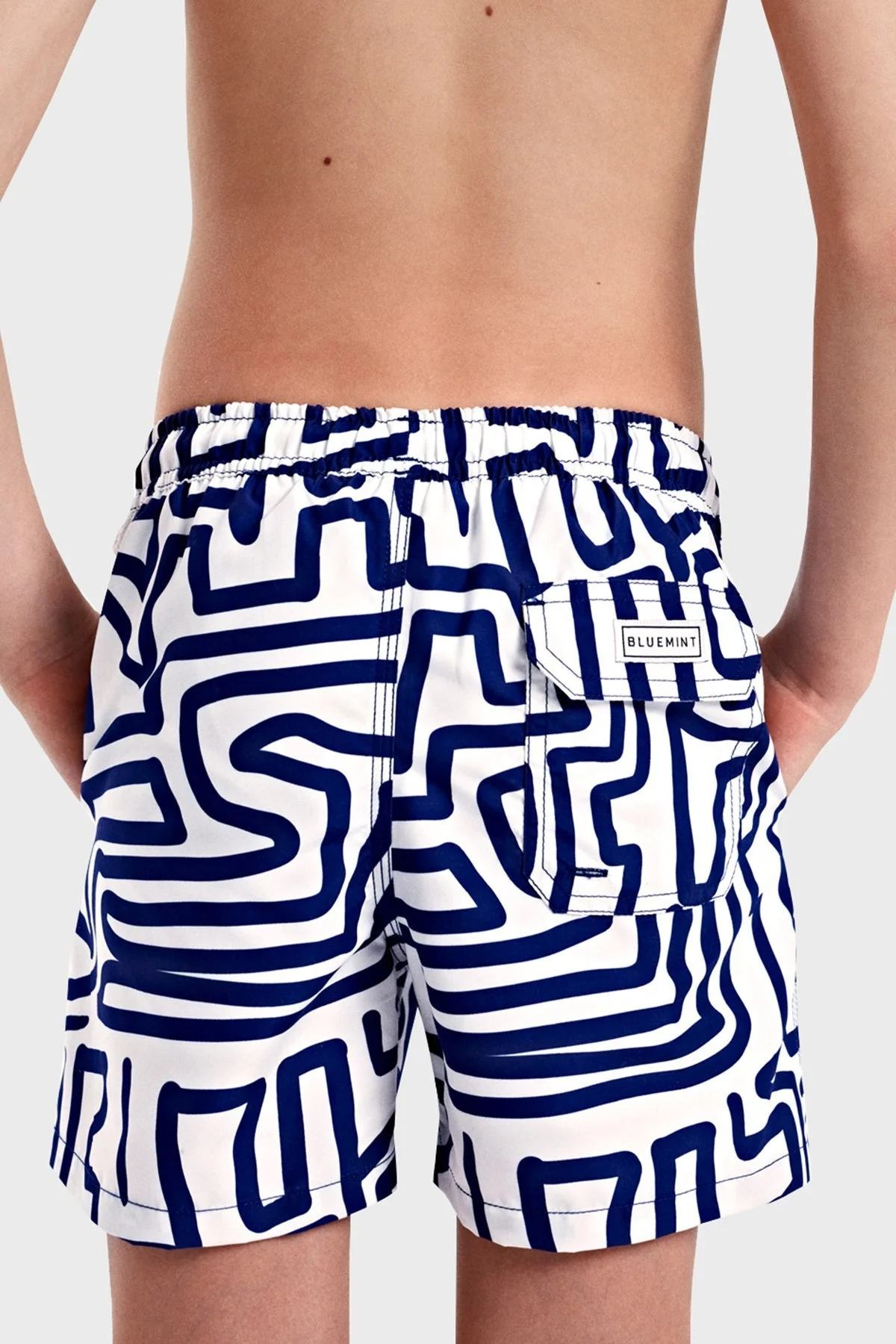 Bluemint Cepli Deniz Şortu Hızlı Kuruyan Çocuk Mayo Short BM24008016BS 1048 BEYAZ - 3