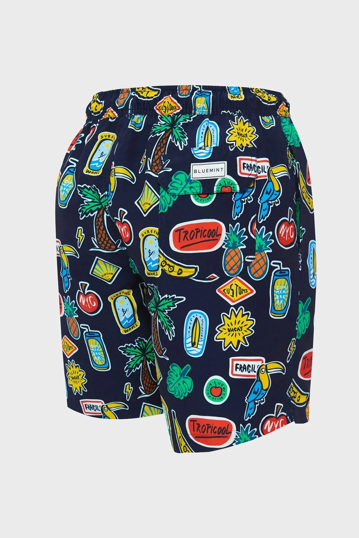 Bluemint Cepli Deniz Şortu Hızlı Kuruyan Erkek Mayo Short BM24003011MS 1042 LACİVERT - 3