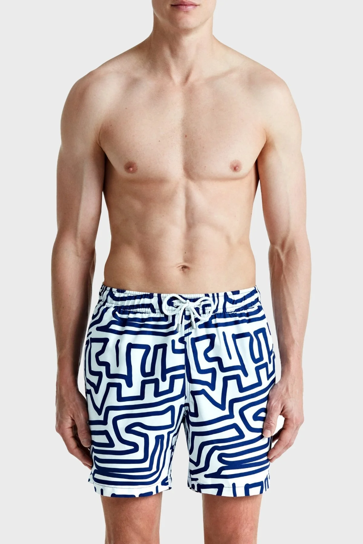 Bluemint Cepli Deniz Şortu Hızlı Kuruyan Erkek Mayo Short BM24003011MS 1048 BEYAZ - 1