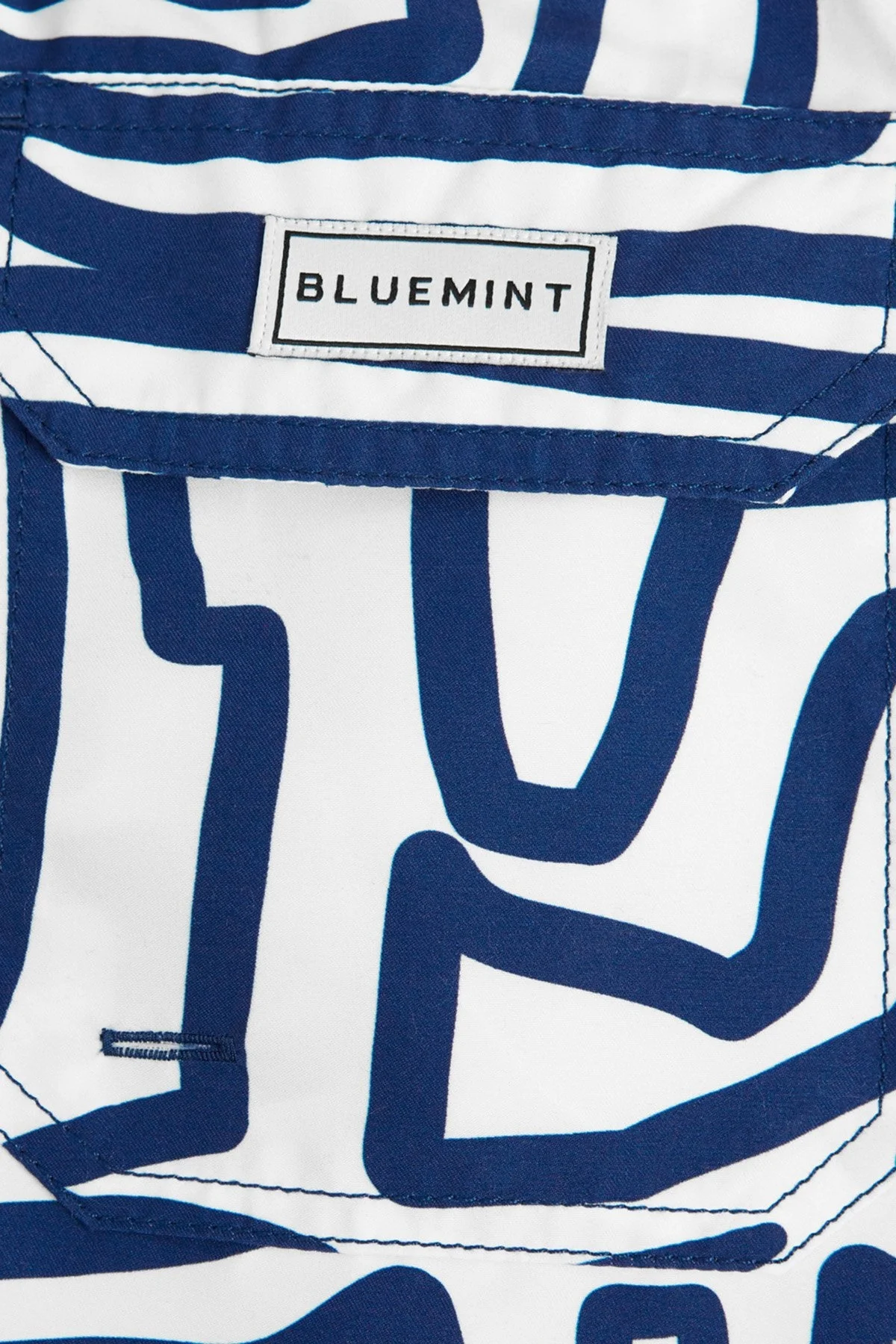 Bluemint Cepli Deniz Şortu Hızlı Kuruyan Erkek Mayo Short BM24003011MS 1048 BEYAZ - 5