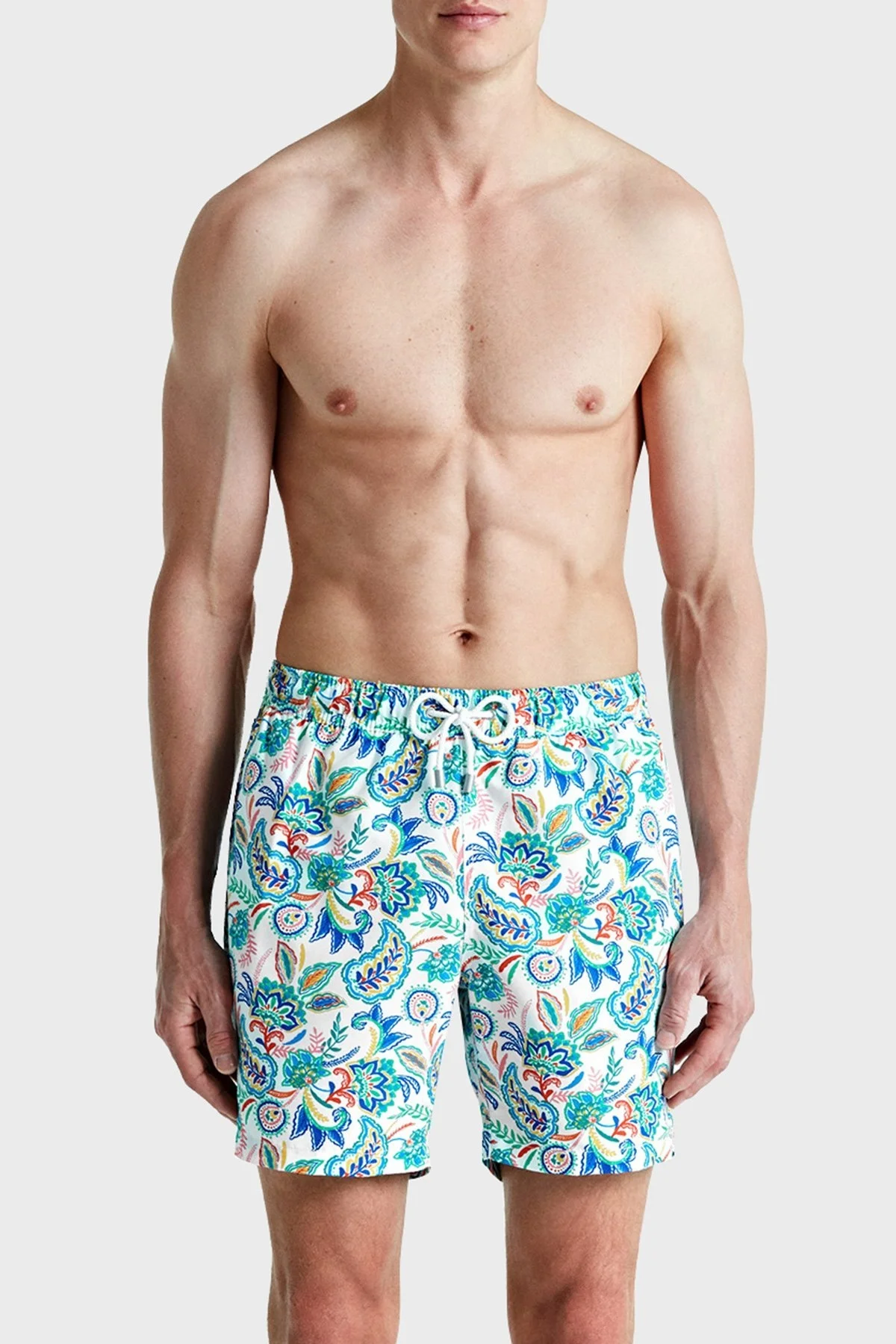 Bluemint Cepli Deniz Şortu Hızlı Kuruyan Erkek Mayo Short BM24003011MS 1049 BEYAZ - 7