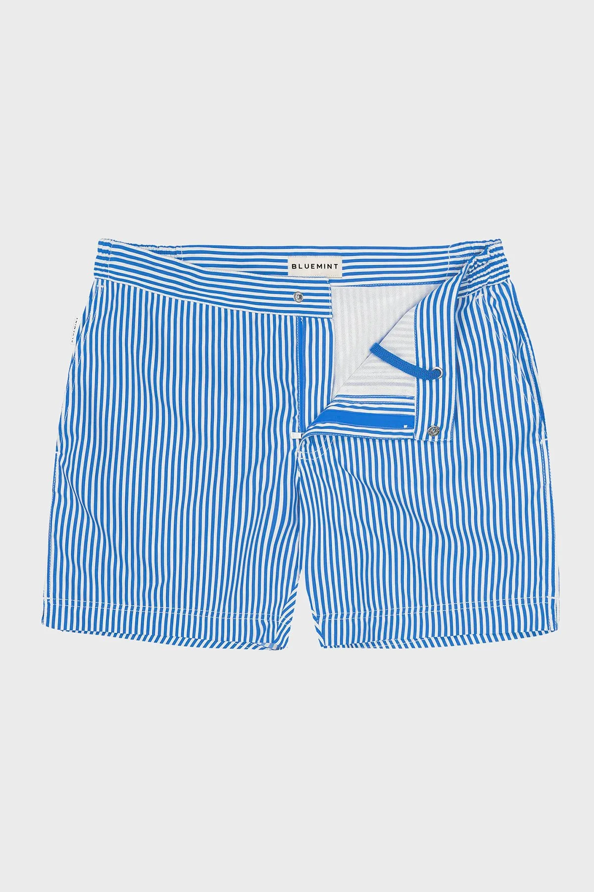 Bluemint Çizgili Hızlı Kuruyan Erkek Deniz Şortu BOND 270 LACİVERT-BEYAZ - 2