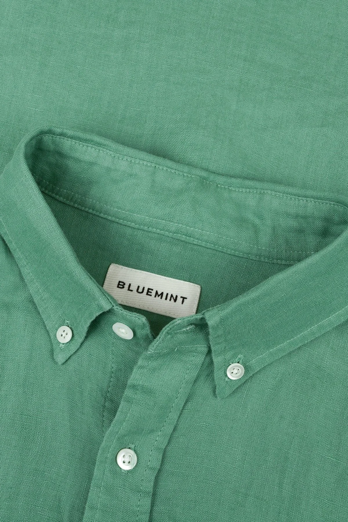 Bluemint Comfort Düğmeli Yaka Uzun Kollu Keten Erkek Gömlek MARTIN 106 YEŞİL - 3