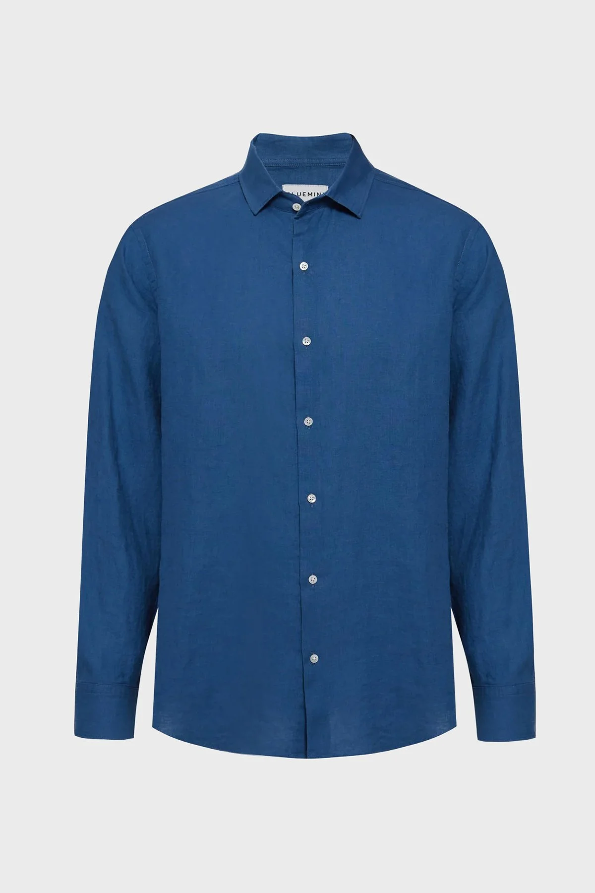 Bluemint Comfort Fit Klasik Yaka Uzun Kollu Keten Erkek Gömlek LUCA 1173 KOYU MAVİ - 2