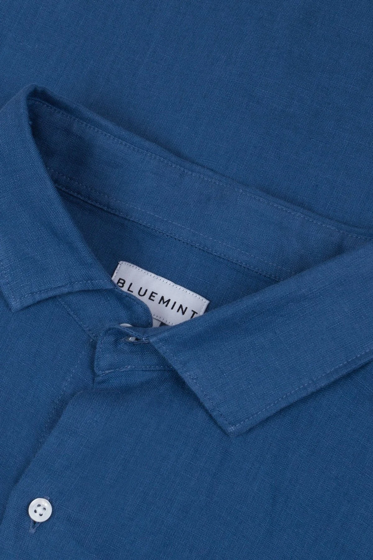 Bluemint Comfort Fit Klasik Yaka Uzun Kollu Keten Erkek Gömlek LUCA 1173 KOYU MAVİ - 3