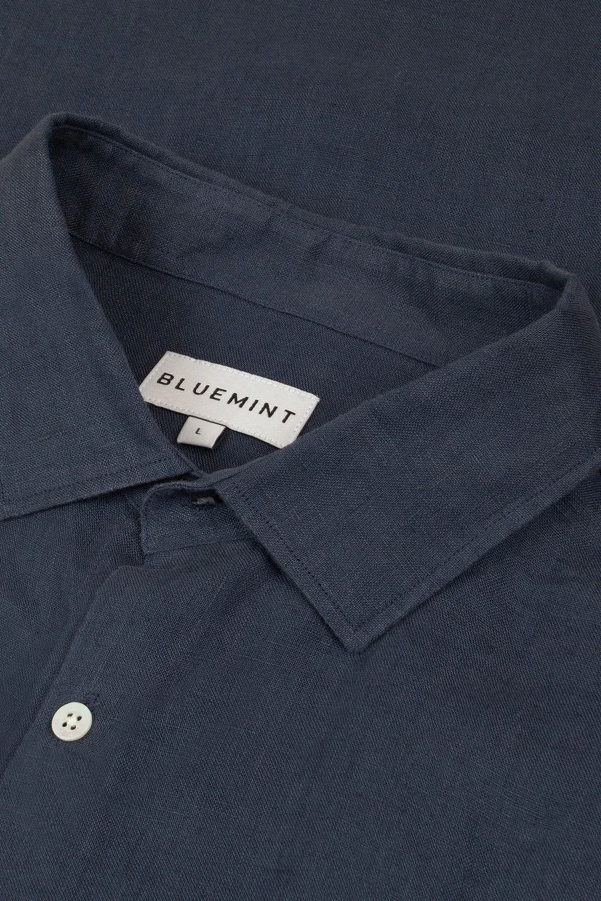 Bluemint Comfort Fit Klasik Yaka Uzun Kollu Keten Erkek Gömlek LUCA 429 LACİVERT - 4
