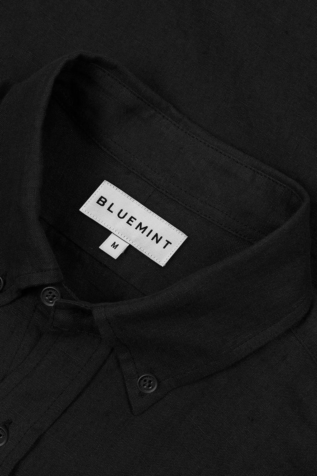 Bluemint Comfort Fit Klasik Yaka Uzun Kollu Keten Erkek Gömlek MARTIN 111 SİYAH - 3