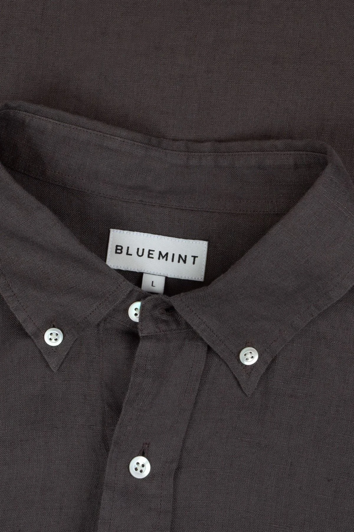 Bluemint Comfort Fit Klasik Yaka Uzun Kollu Keten Erkek Gömlek MARTIN 1175 ANTRASİT - 3