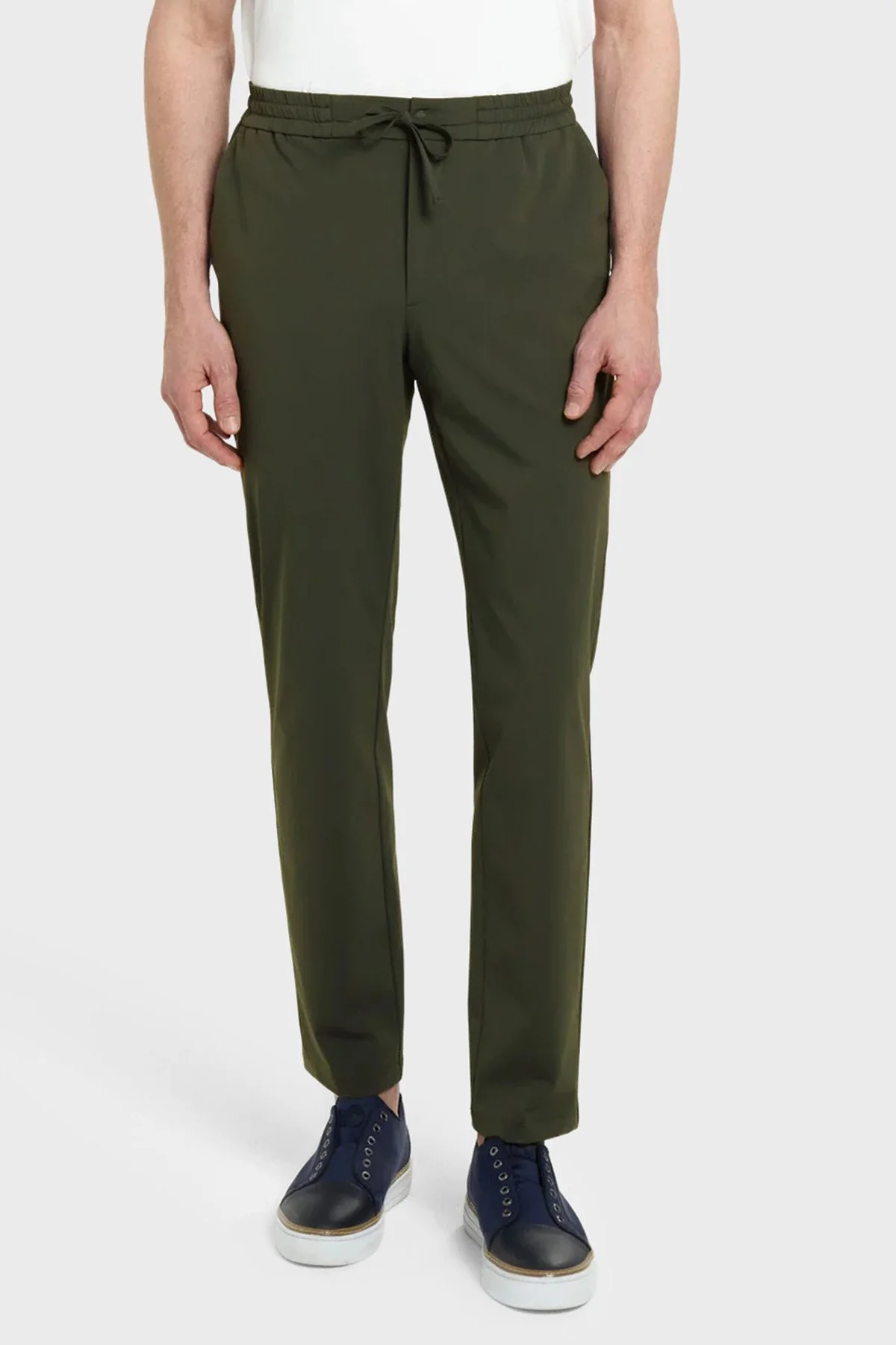 Bluemint Comfort Fit Normal Bel Daralan Paça Erkek Pantolon TRAVELTECH 123 HAKİ - 1