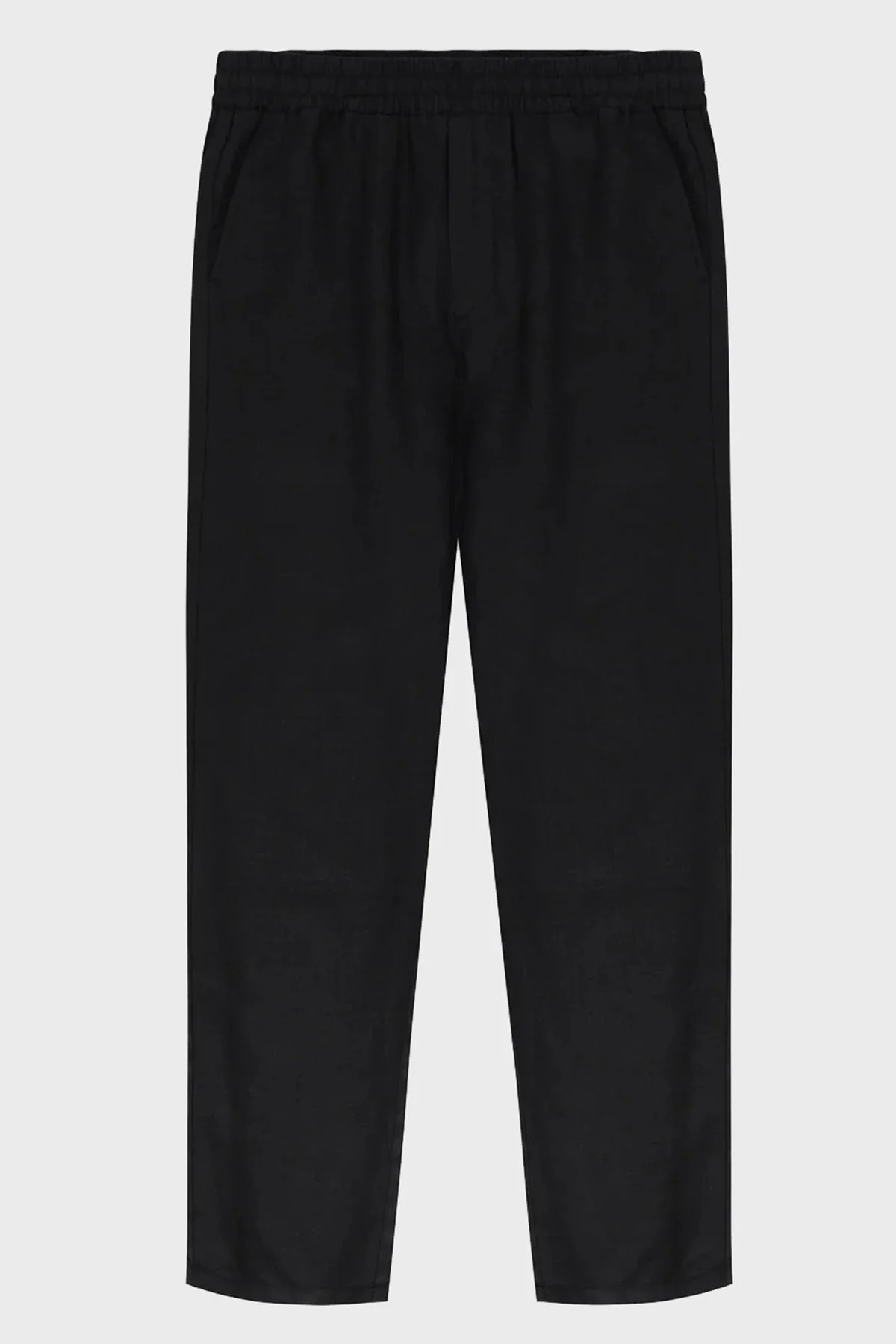 Bluemint Comfort Normal Bel Daralan Paça Keten Jogger Erkek Pantolon EDANJOGG 111 SİYAH - 2