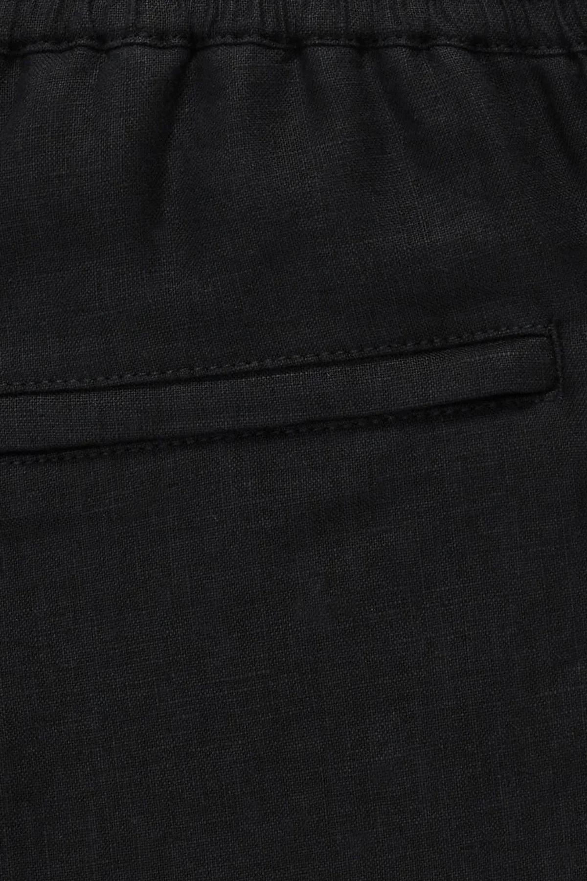 Bluemint Comfort Normal Bel Daralan Paça Keten Jogger Erkek Pantolon EDANJOGG 111 SİYAH - 4