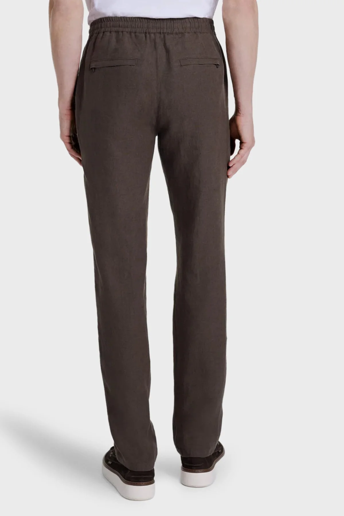 Bluemint Comfort Normal Bel Daralan Paça Keten Jogger Erkek Pantolon EDANJOGG 1327 KAHVE - 2