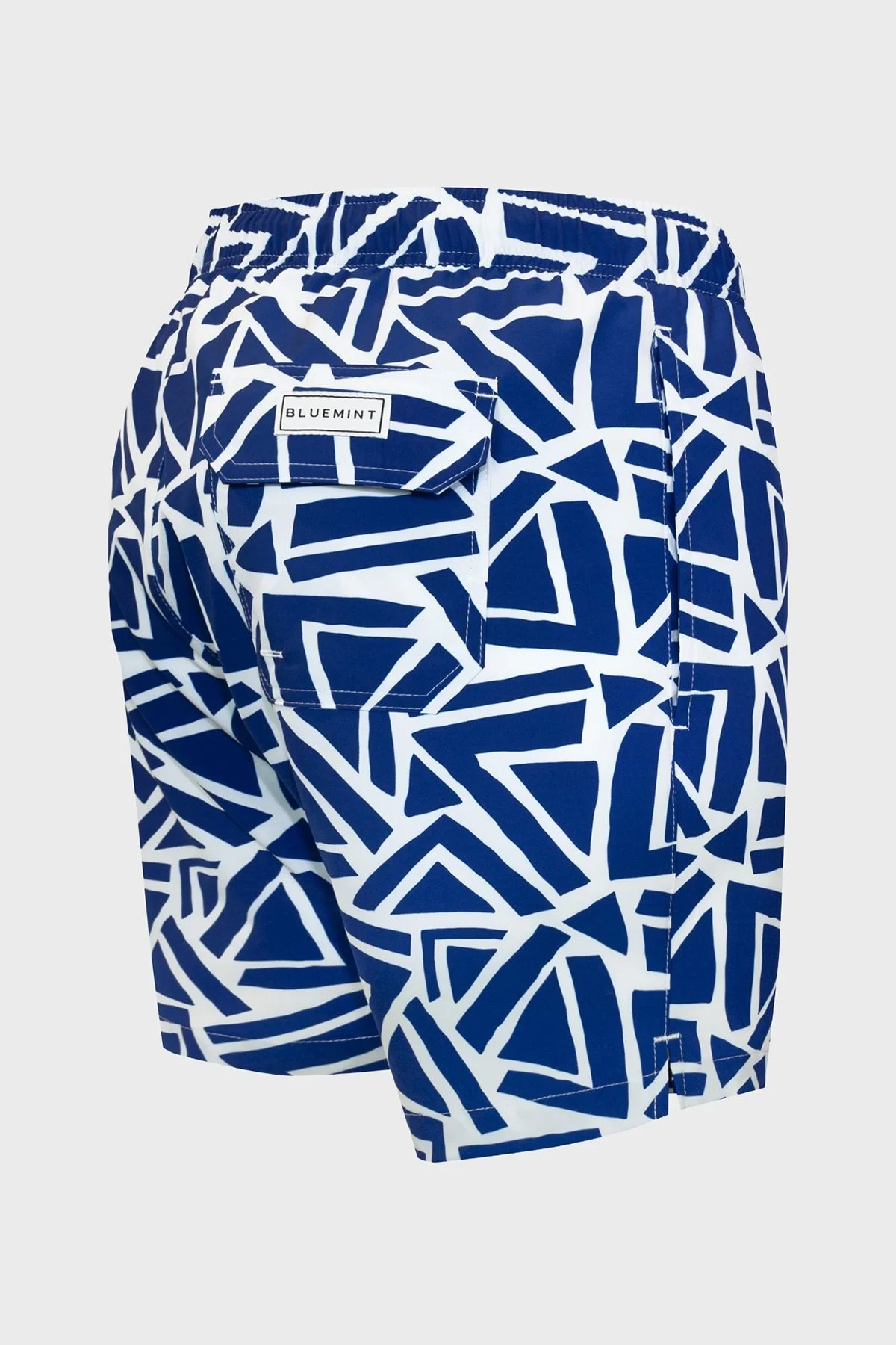 Bluemint Desenli Belden Bağlamalı Hızlı Kuruyan Erkek Mayo Short BM25003131MS 1011 LACİVERT-BEYAZ - 12